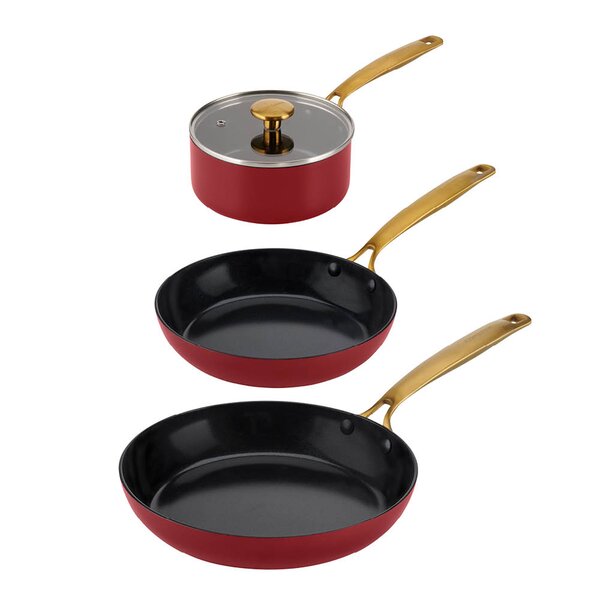 Element gryte- og pannesett 4 deler bordeaux