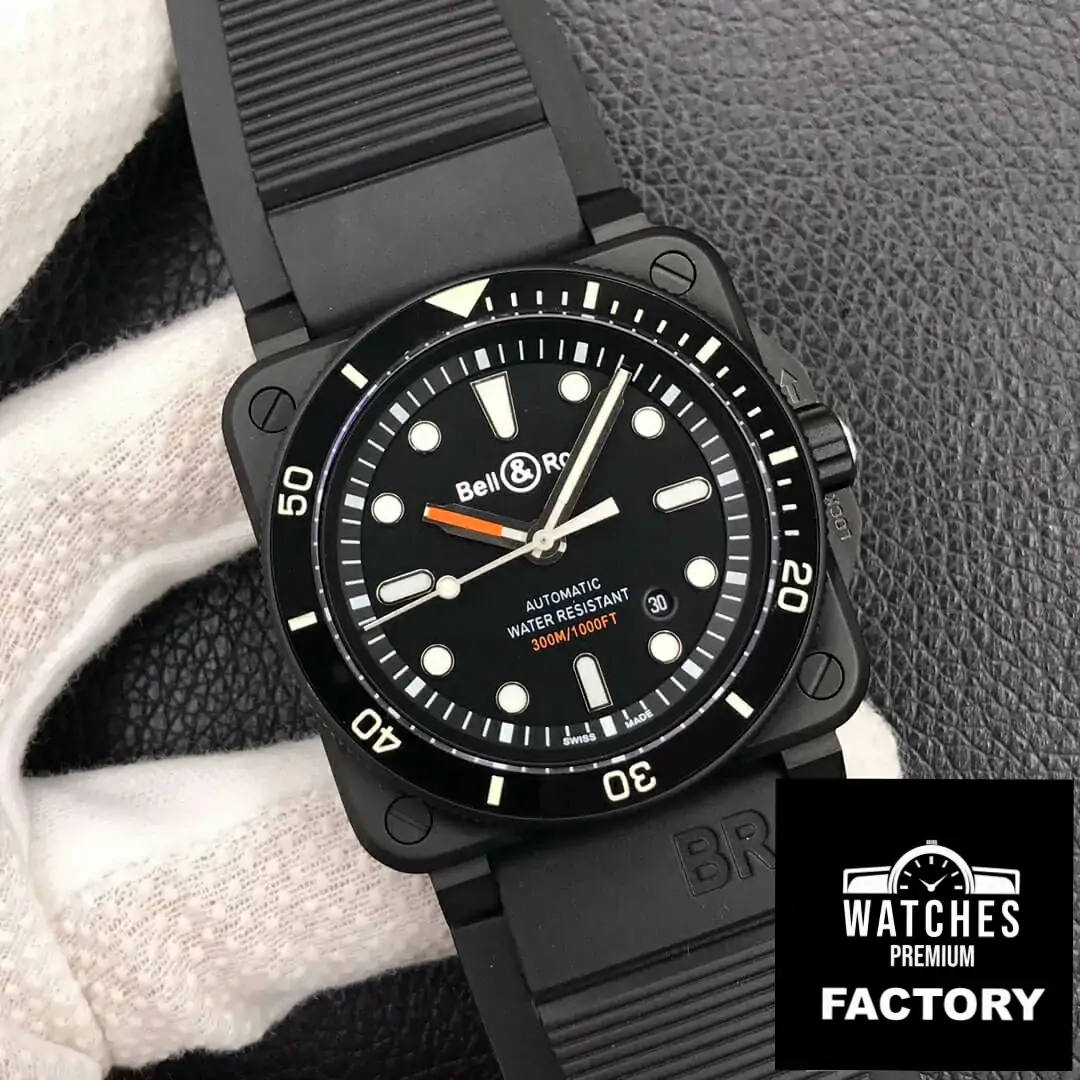 Bell & Ross BR0392-D-BL-CE / SRB Black Strap