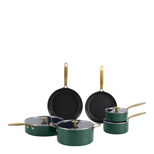 Element gryte- og pannesett 10 deler holly green