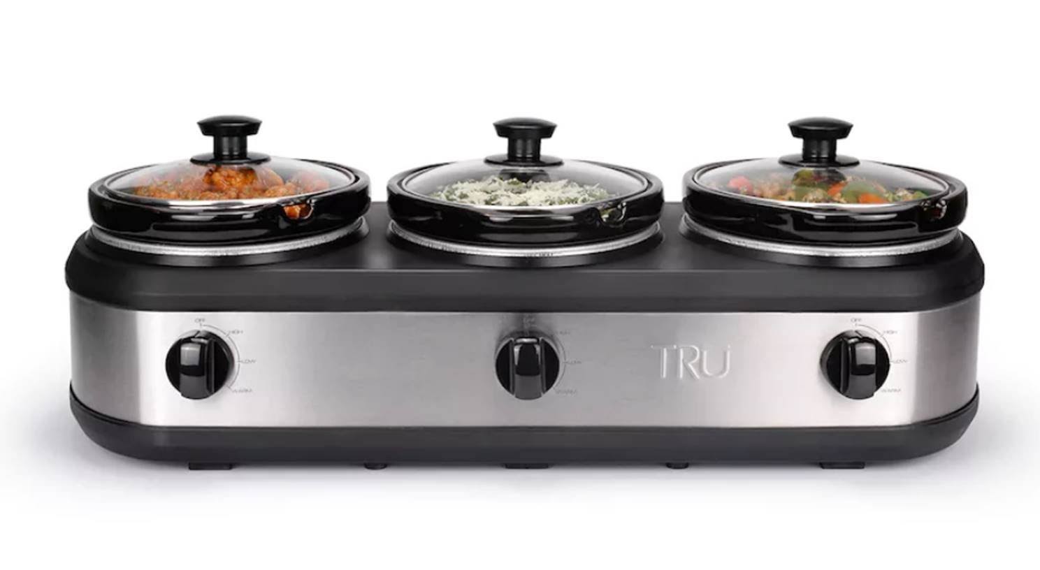 Tru 2.5 qt Three Crock Buffet
