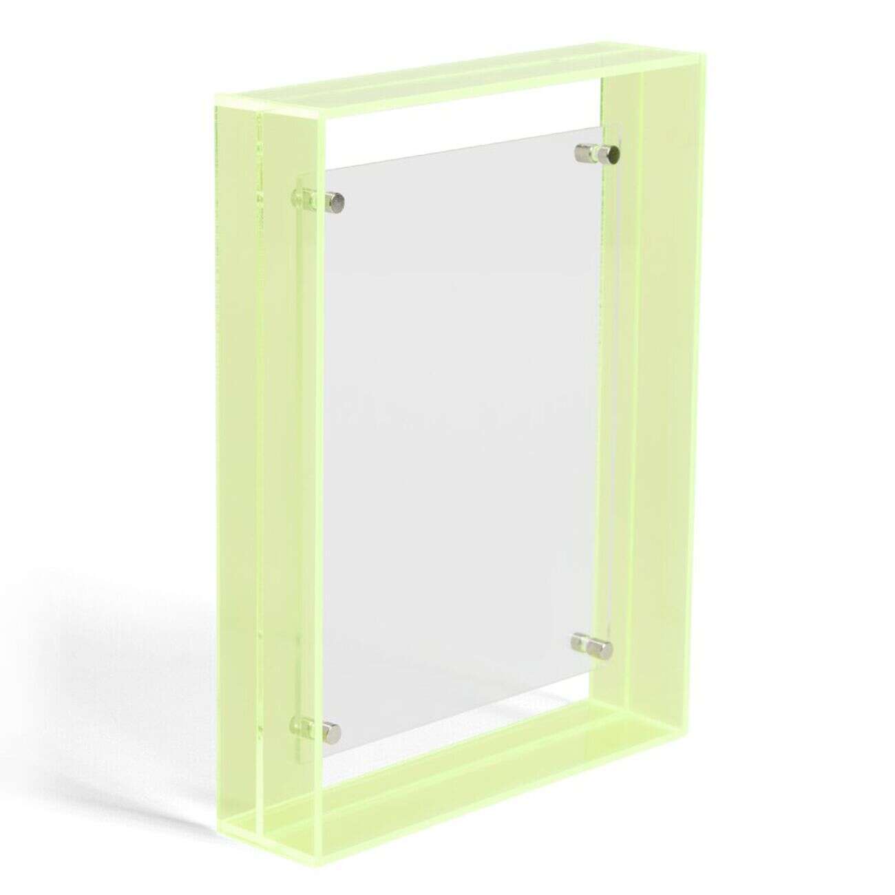 Cadre néon acrylique 21xH4x16cm jaune