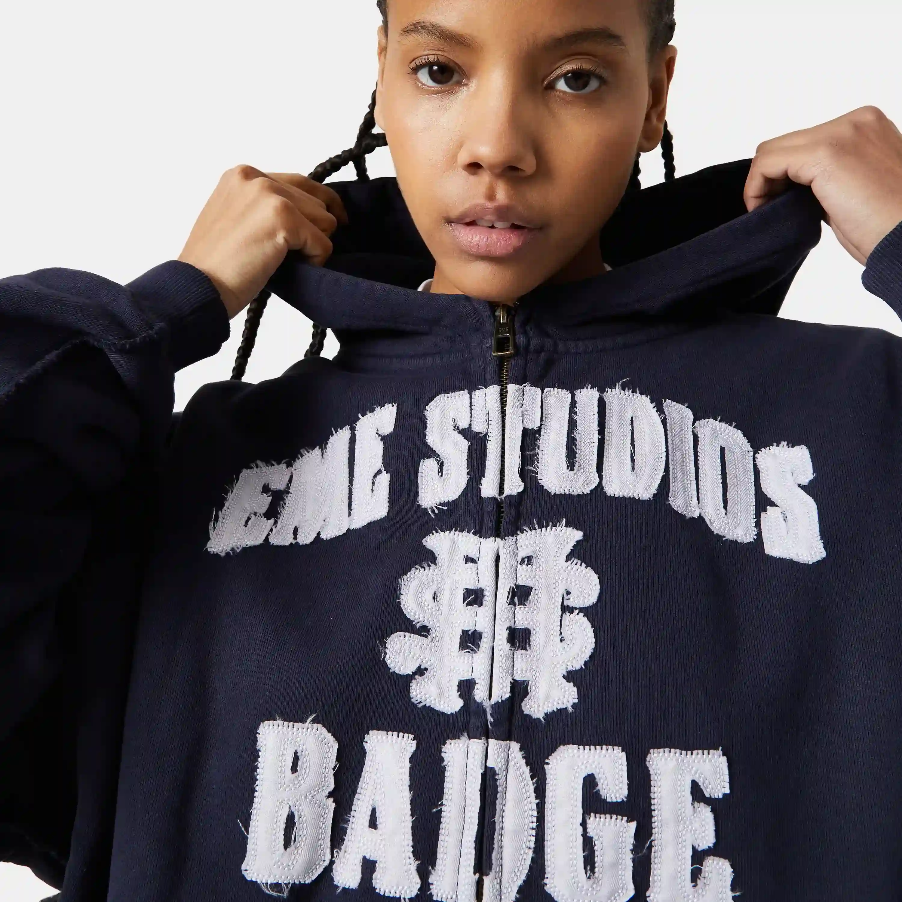 Badge Navy Full Zip