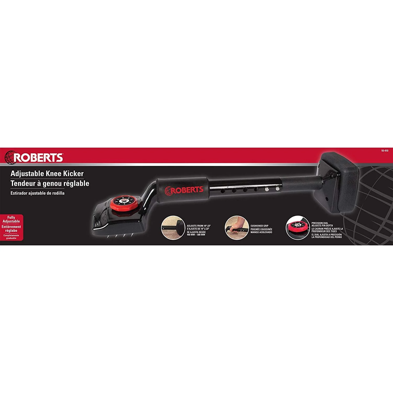 Roberts 10 - 410 Black Adjustable Carpet Knee Kicker