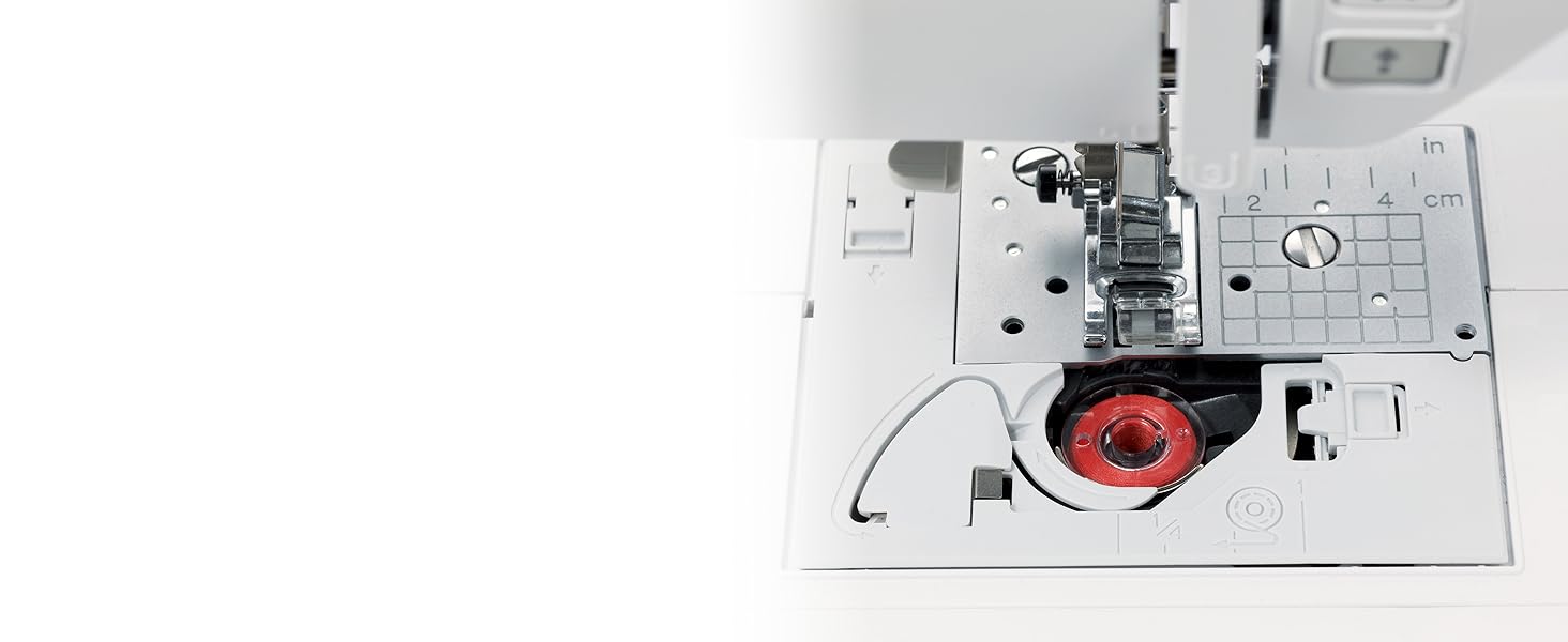 Image d'une machine présentant le système de canette à chargement par le haut avec la canette en place