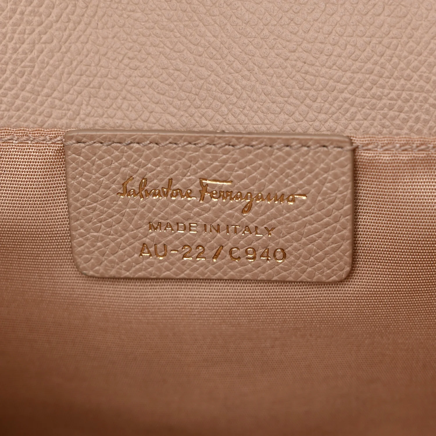 Printed Calfskin Ginny Shoulder Bag Beige