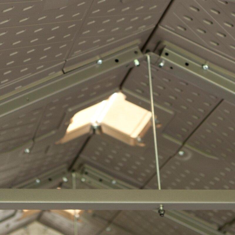 Abri de rangement en plastique de 2,4 m de large x 4,6 m de profondeur