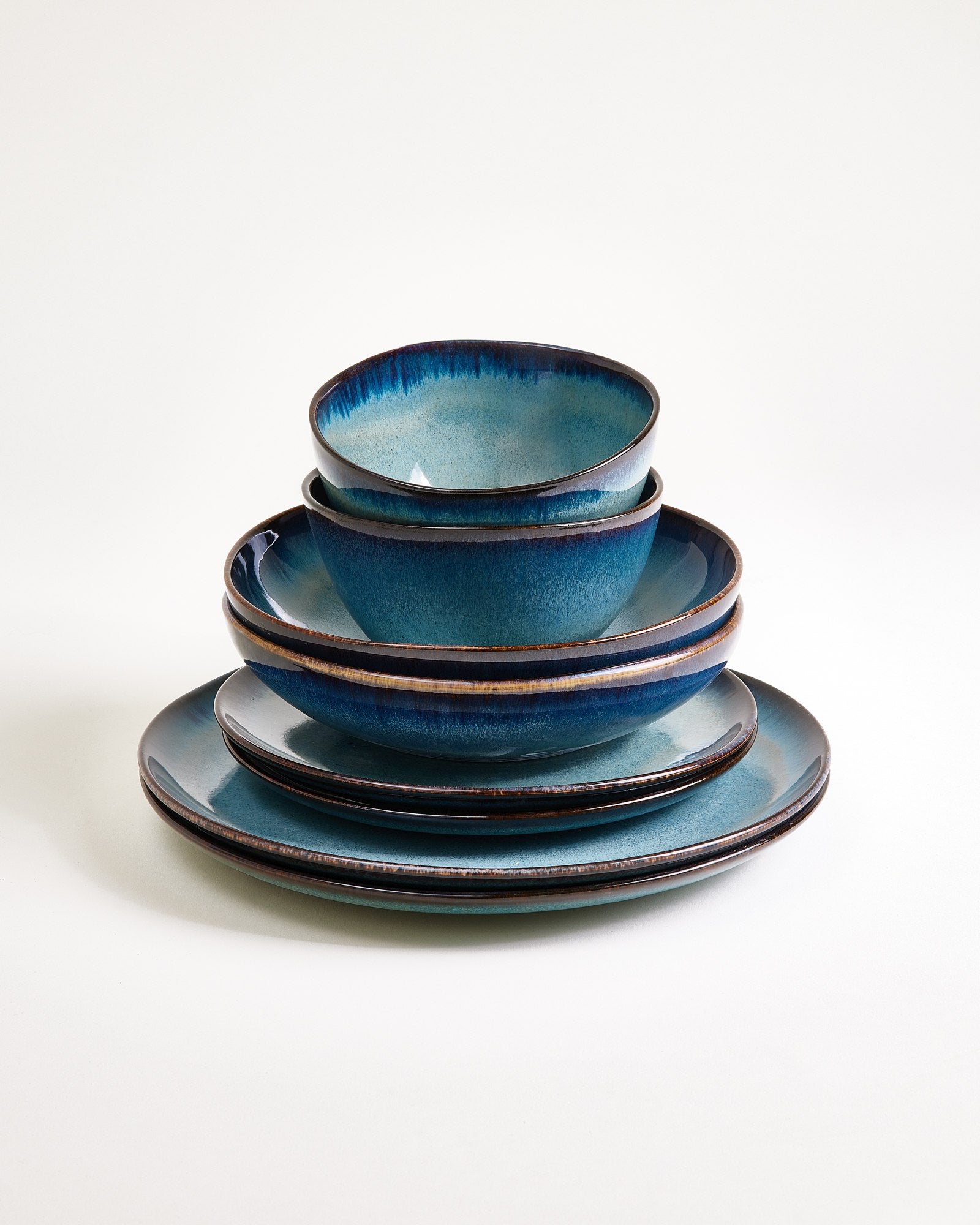 MADEIRA - TABLEWARE SET CLASSIC GREEN-BLUE 8 PIECES