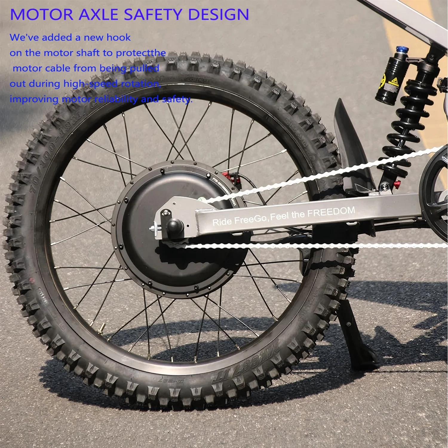 X2Pro 6000W(Peak)Motor 60V 30Ah Battery Electric Motorcycle for Adults,Electric Dirt Bike Teens,50MPH Off Road Electric Bicycle,19x2 Full Suspension/Four Piston Hydraulic Brake UL2849(Gray) Image 5