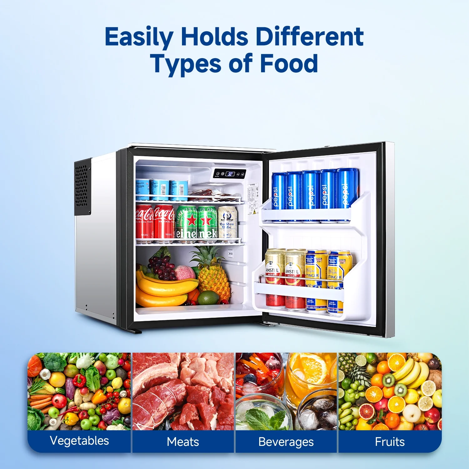 12v Fridge RV Refrigerator, 116.2Qt(110L) Portable Car Refrigerator Dual Zone Cooling Freezing, for Bedroom, Truck, Office, Outdoor, Black(116.2Qt(110L)) - Image 10
