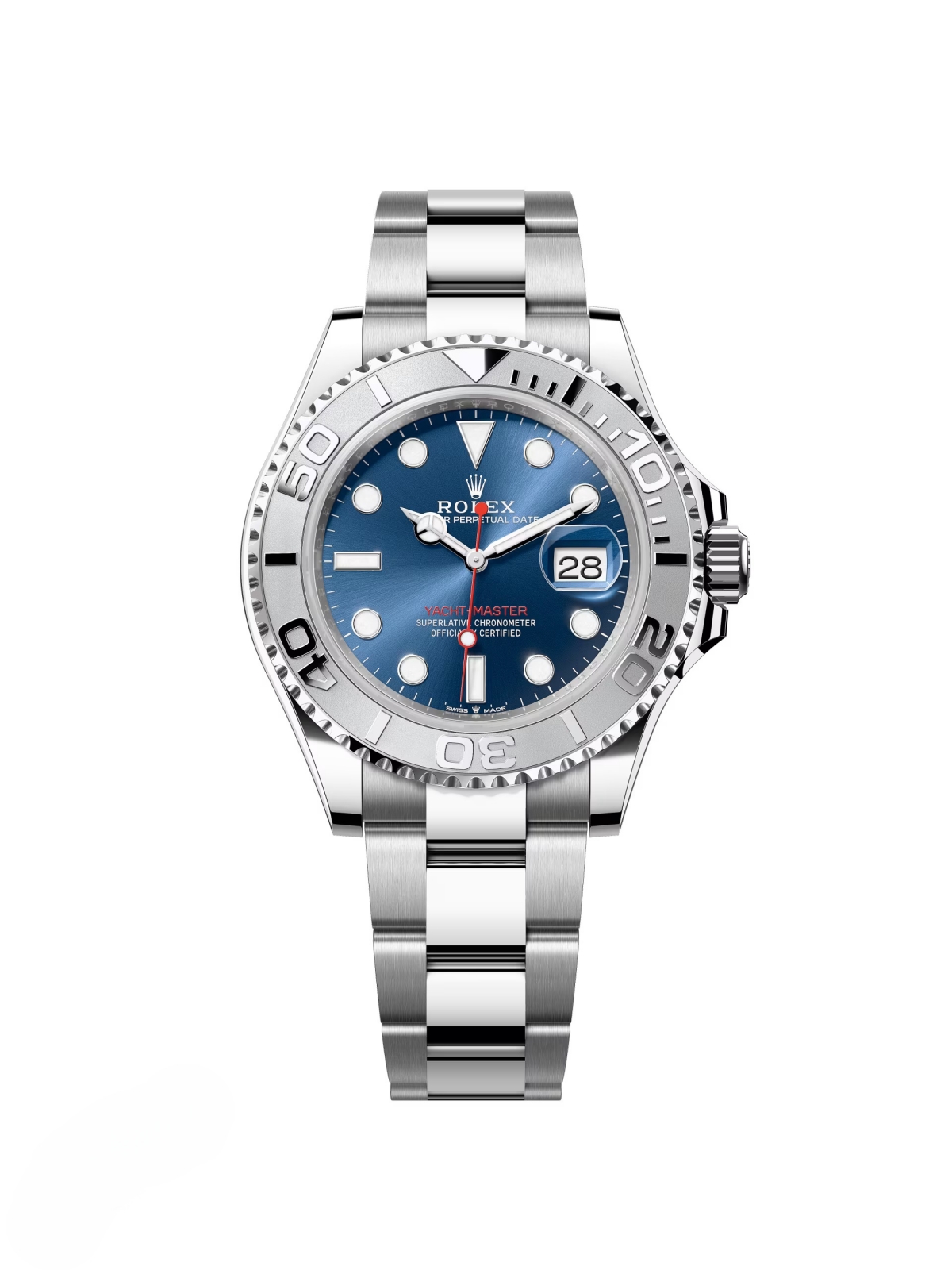 [Super Clone]RLX Yacht-Master 40mm Two-Tone Platinum & Steel Watch - Blue Sunray Dial 126622
