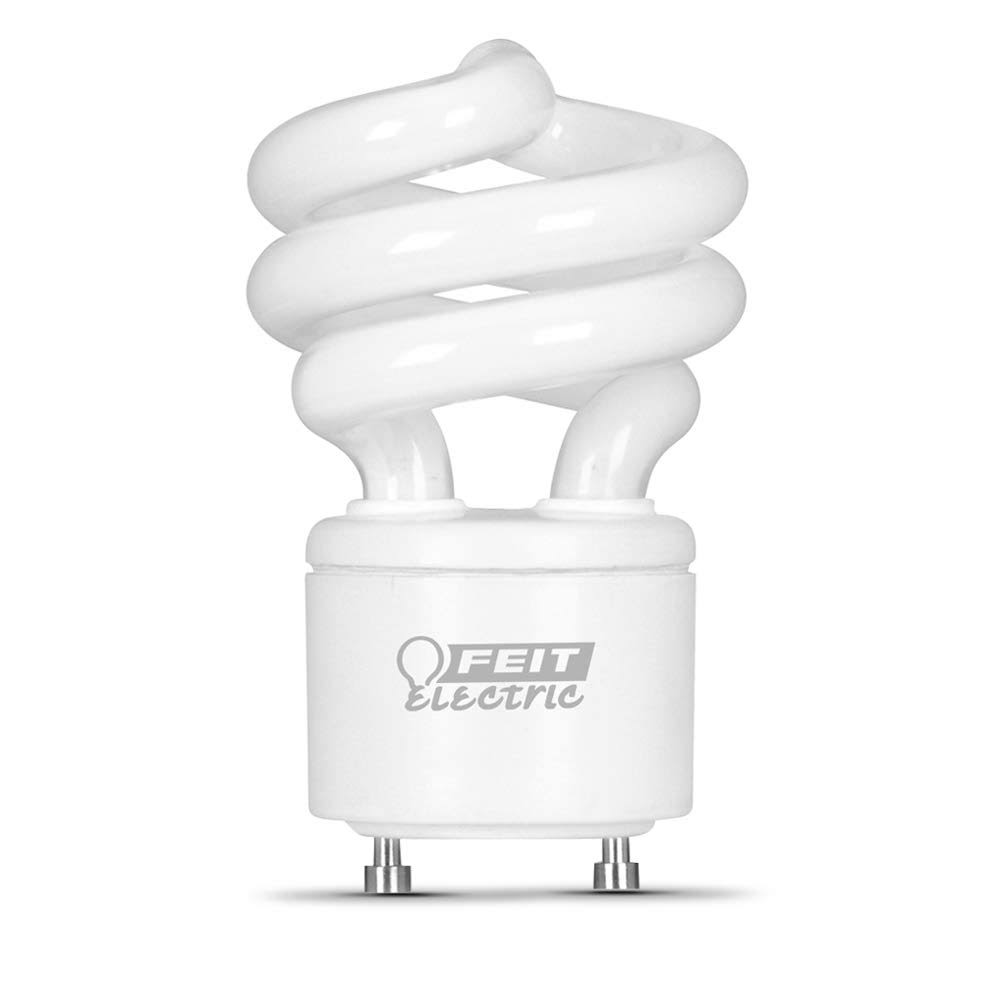 Feit Electric 60W Equivalent CFL Twist Light Bulb On GU24 Base, Non-Dimmable, 900 Lumens, 10K Life Hours, 4100K Cool White, 6 Pack - BPESL13T/GU24
