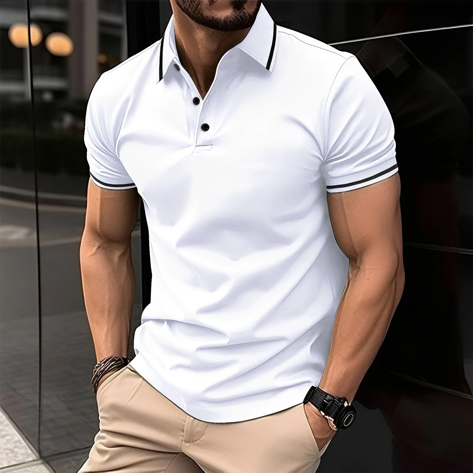 Frank - Polo à col élégant
