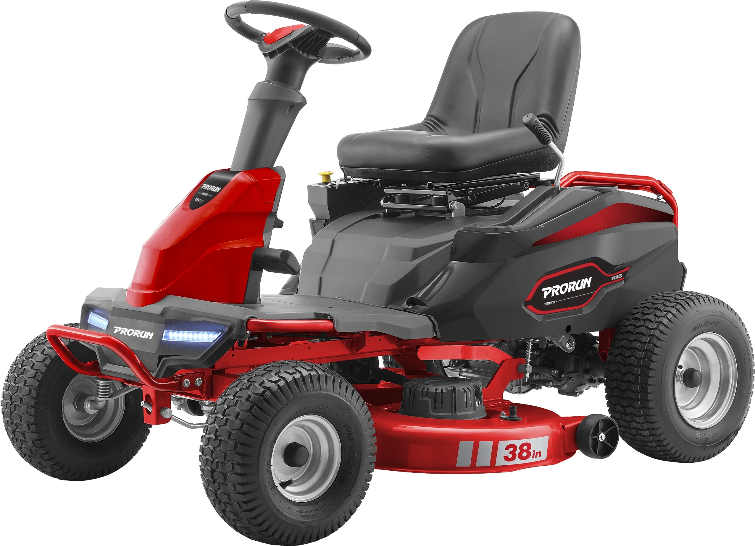48V 38-in. Steel Deck Brushless Riding Lawn Mower with 75 Ah Battery and Charger - Image 4