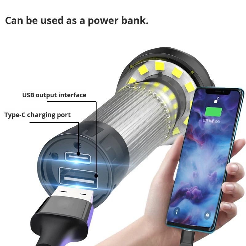 Multifunctional Hanging Tent Light LED Charging Rechargeable Stand Long Battery Life Emergency Lighting for Outdoor Camping