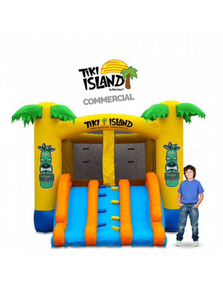 Toboggan gonflable commercial Tiki Island Combo 10