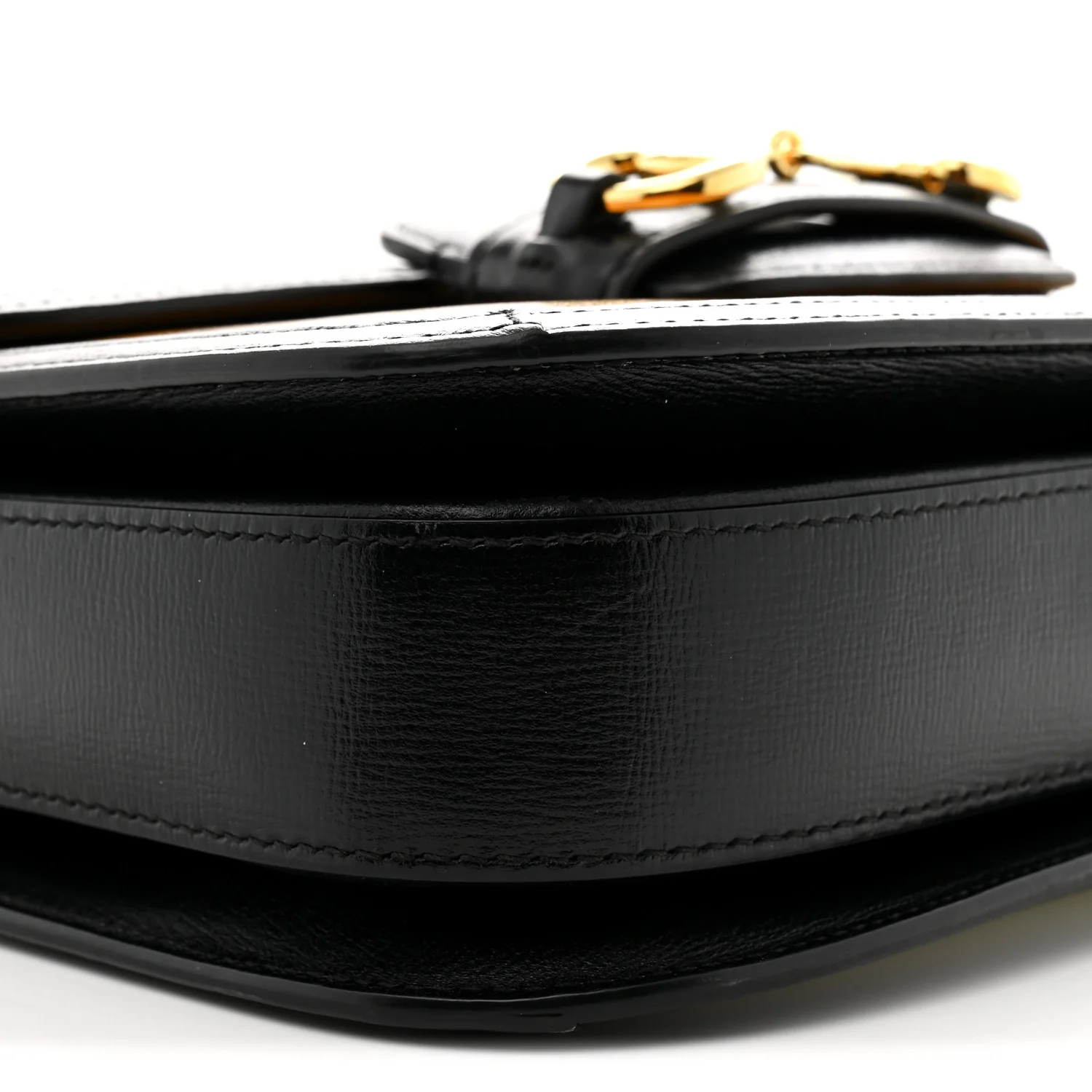 Azalea Calfskin Tri-Color Horsebit 1955 Shoulder Bag Mystic White Sun Oil Black