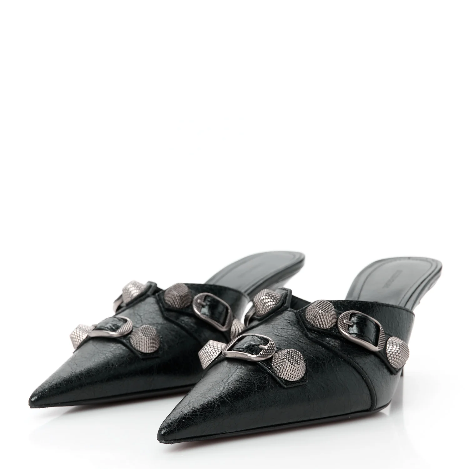 Agneau Arena Cagole 70mm Mules 36 Black