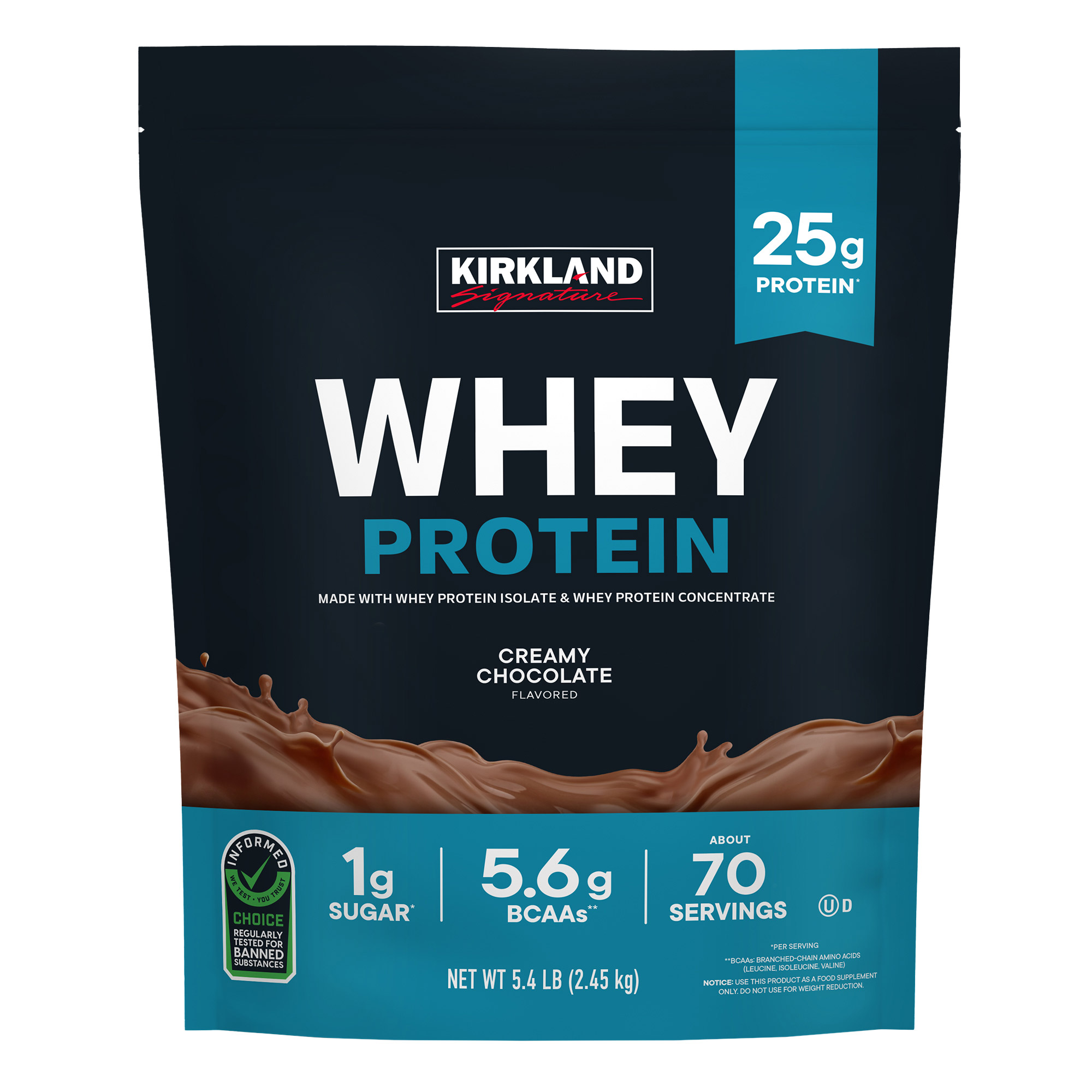 Whey Protein, Creamy Chocolate, 5.4lbs