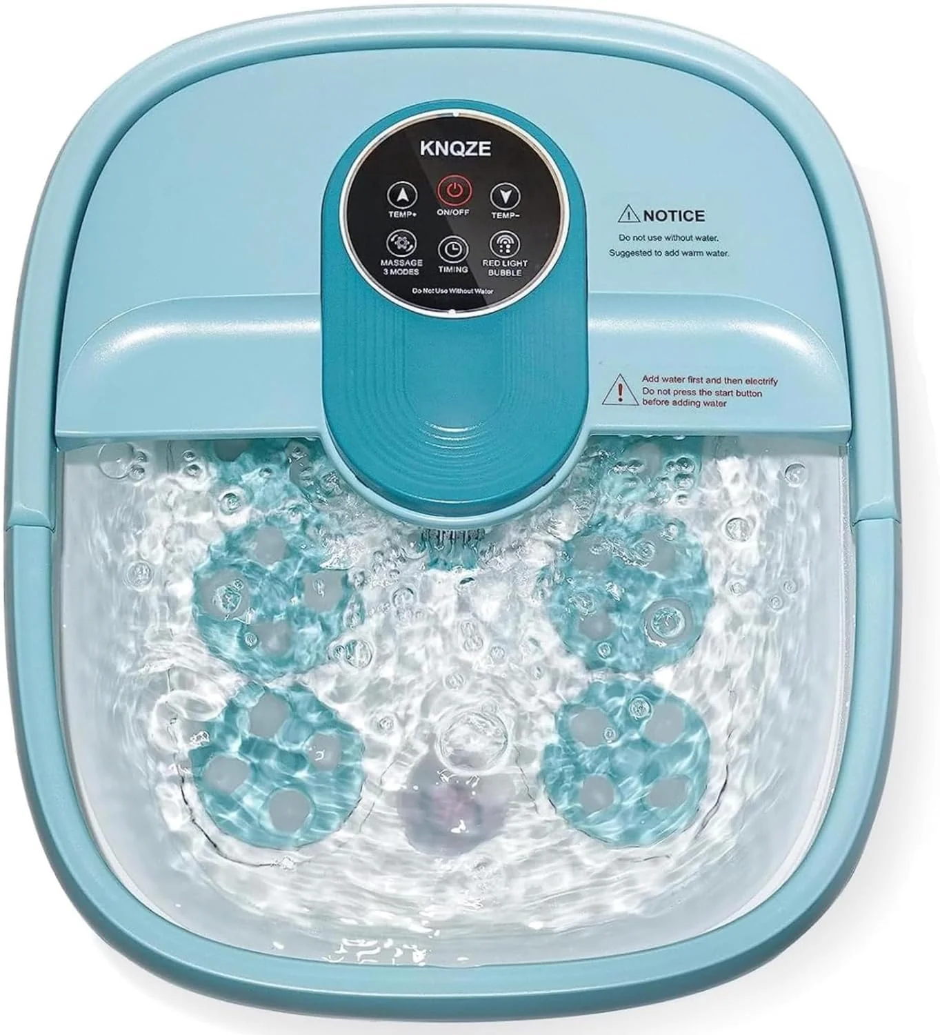 KNQZE Collapsible Foot Spa Electric Rotary Foot Massager Bath