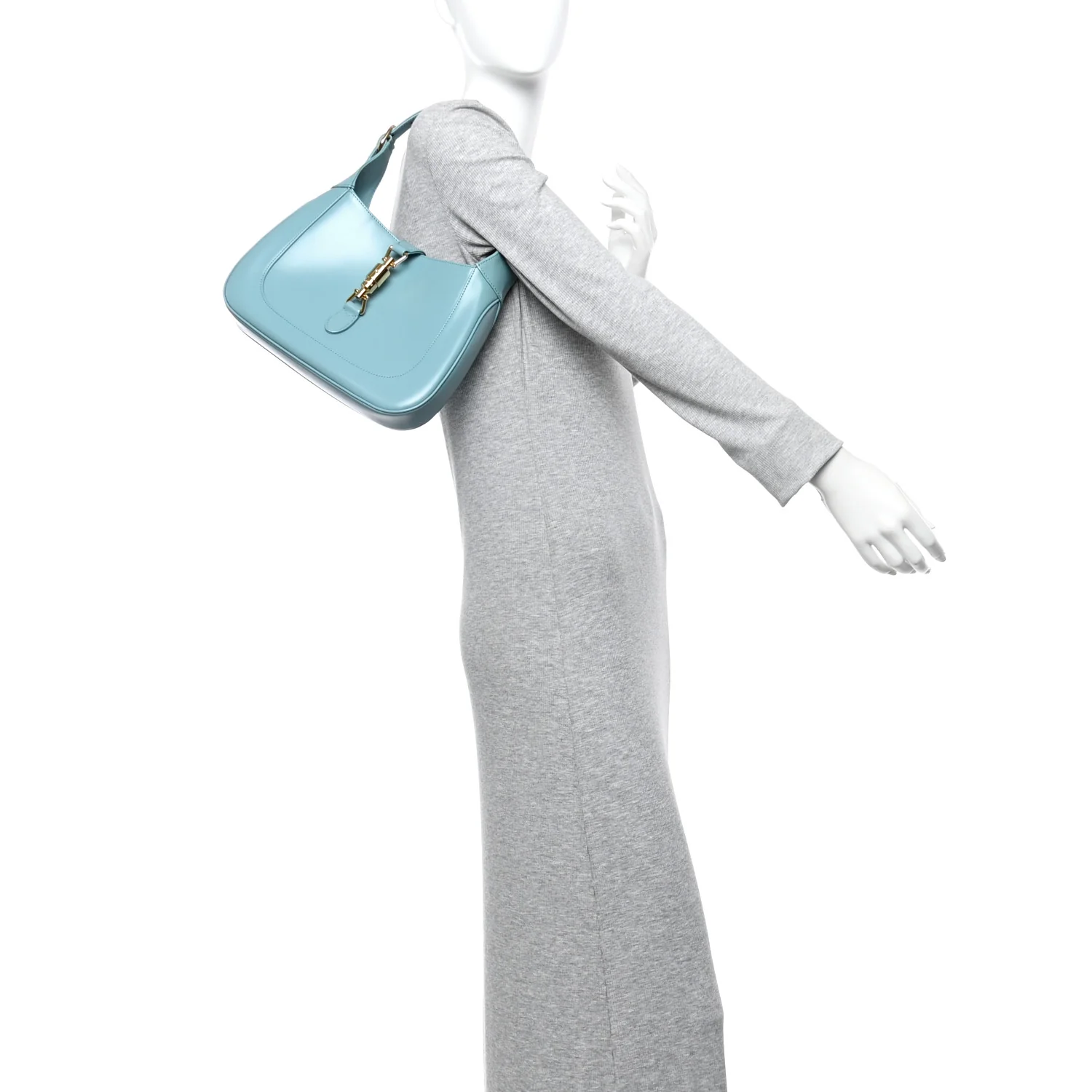 Boarded Dyana Lux Calfskin Small Jackie 1961 Hobo Dusty Azure