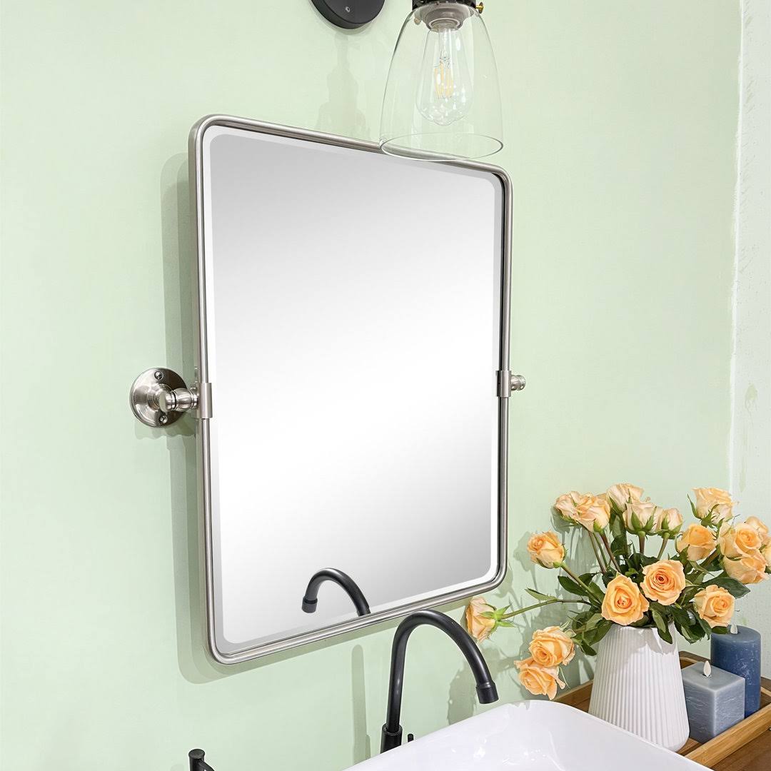 Woodvale Metal Framed Wall Mounted Bathroom / Vanity Mirror Red Barrel Studio Size: 24