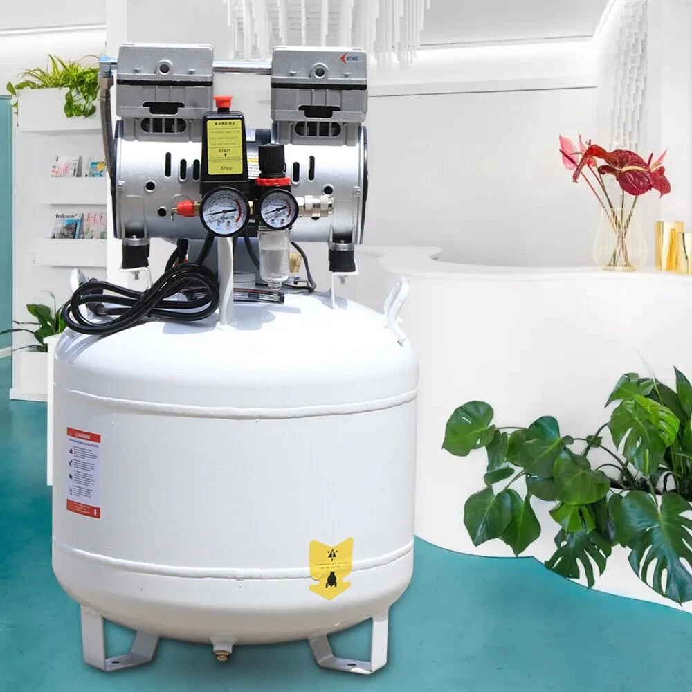 40L Dental Medical Air Compressor Silent  Air Compressor Oilless 115PSI 0.75KW