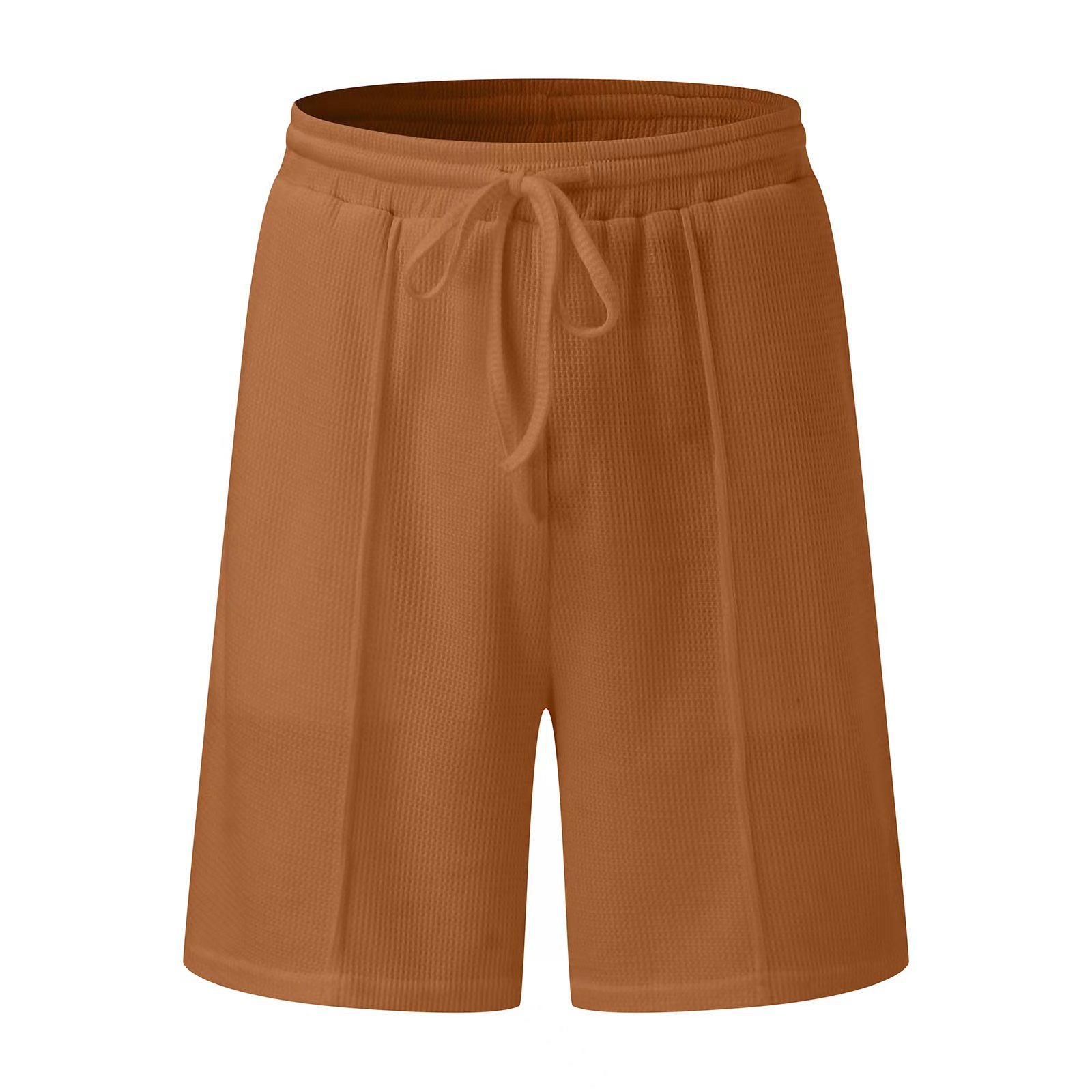 Polo à col en V en maille marron pour homme Suitmens