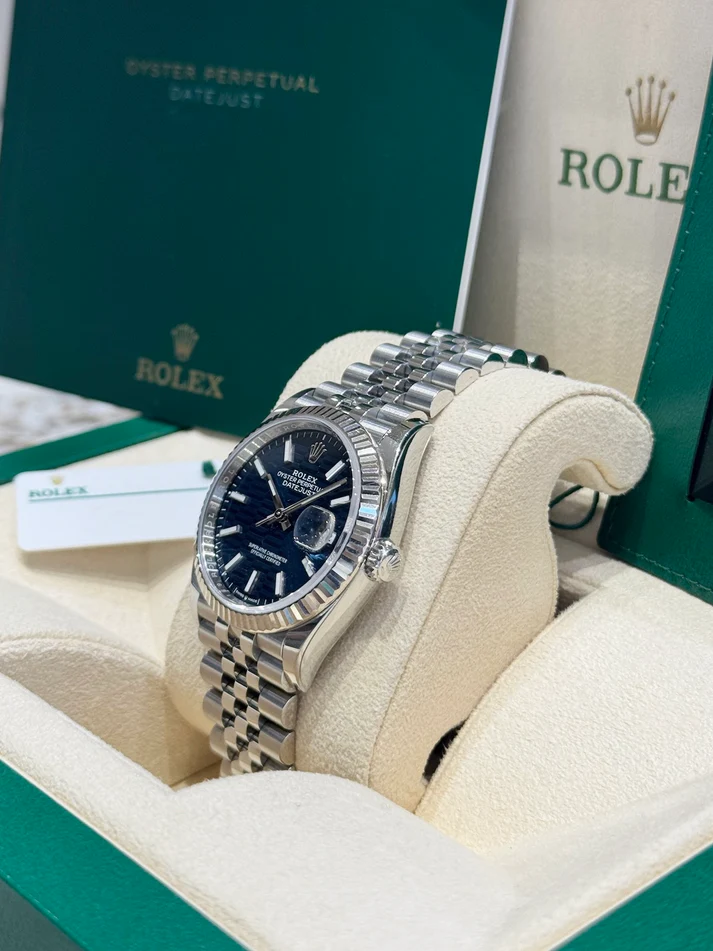 [Super Clone]RLX  Datejust 36mm 126234-0049 Blue Fluted Motif Dial Jubilee Bracelet