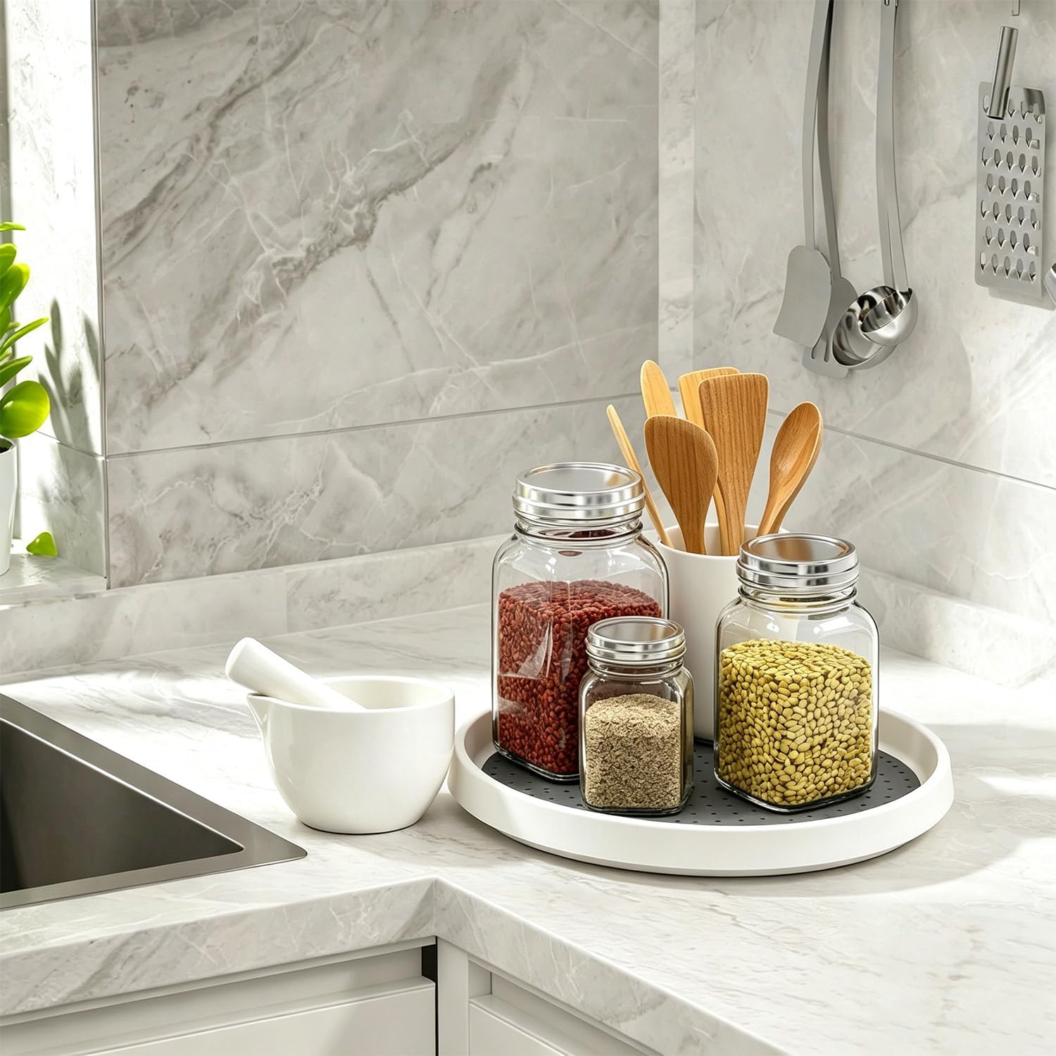 Lazy Susan Turntable Organizer 2 Pack - 10