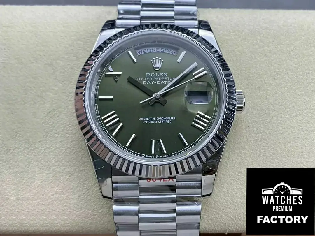 Rolex Day Date M228236-0008 GM Factory V2 Green Dial Stainless Steel