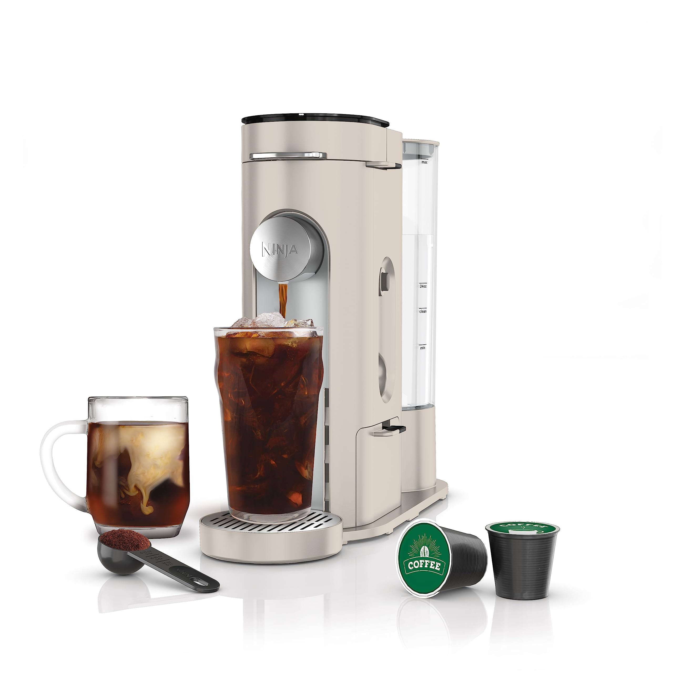 Ninja PB041ST Pods & Grounds Single-Serve Coffee Maker, Stone
