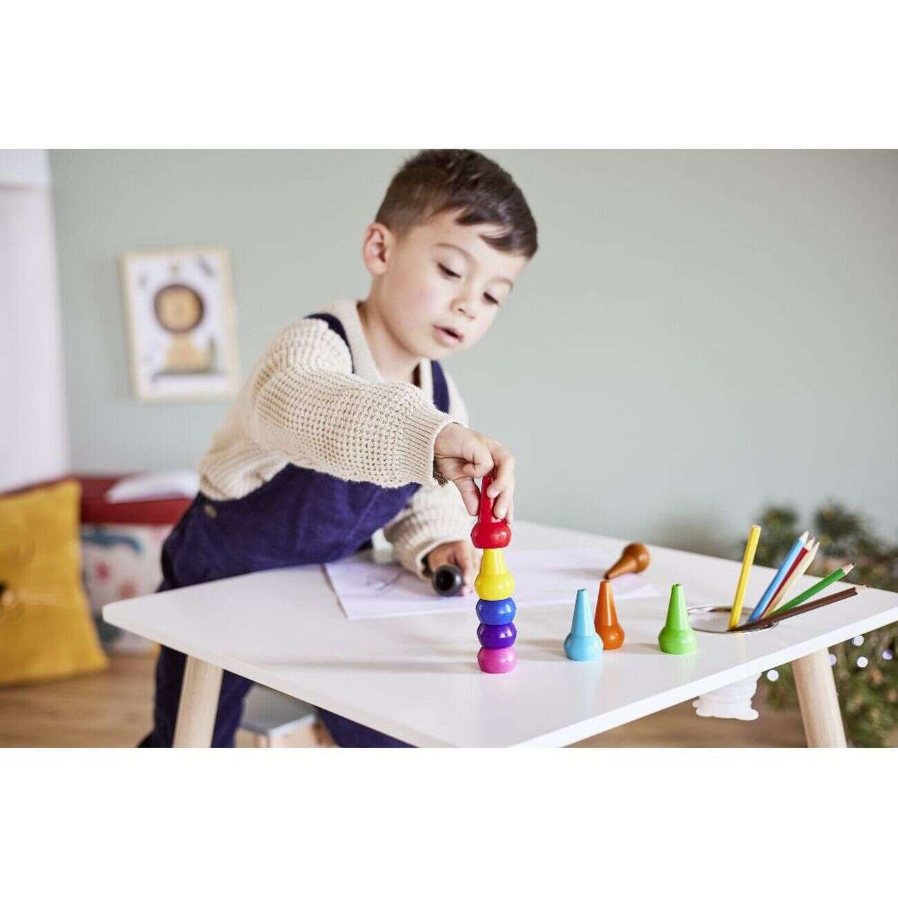 Crayon à doigt multicolore x10