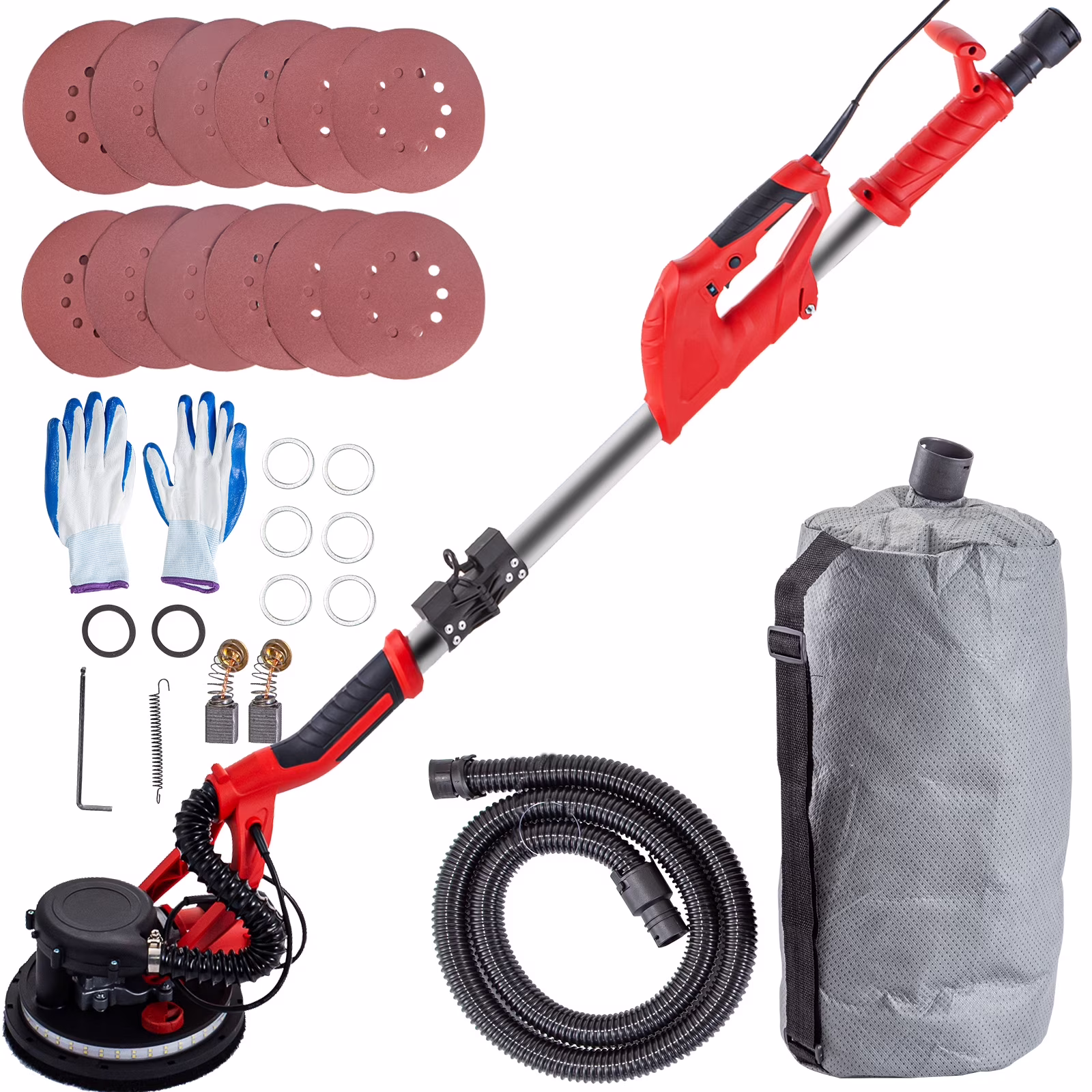 VEVOR 850W, 110V, 8.86 Electric Drywall Power Sander, 1750 RPM 6 Speeds