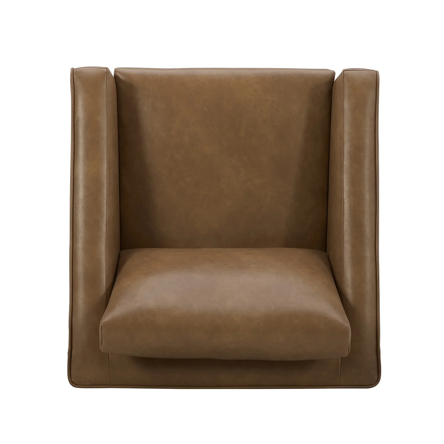 Better Homes & Gardens Steele Swivel Accent Chair, Camel Faux Leather