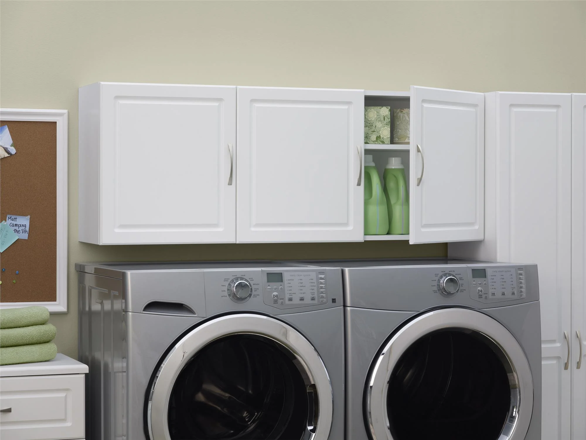 Kendall 54" Wall Cabinet, White(White) - Image 3