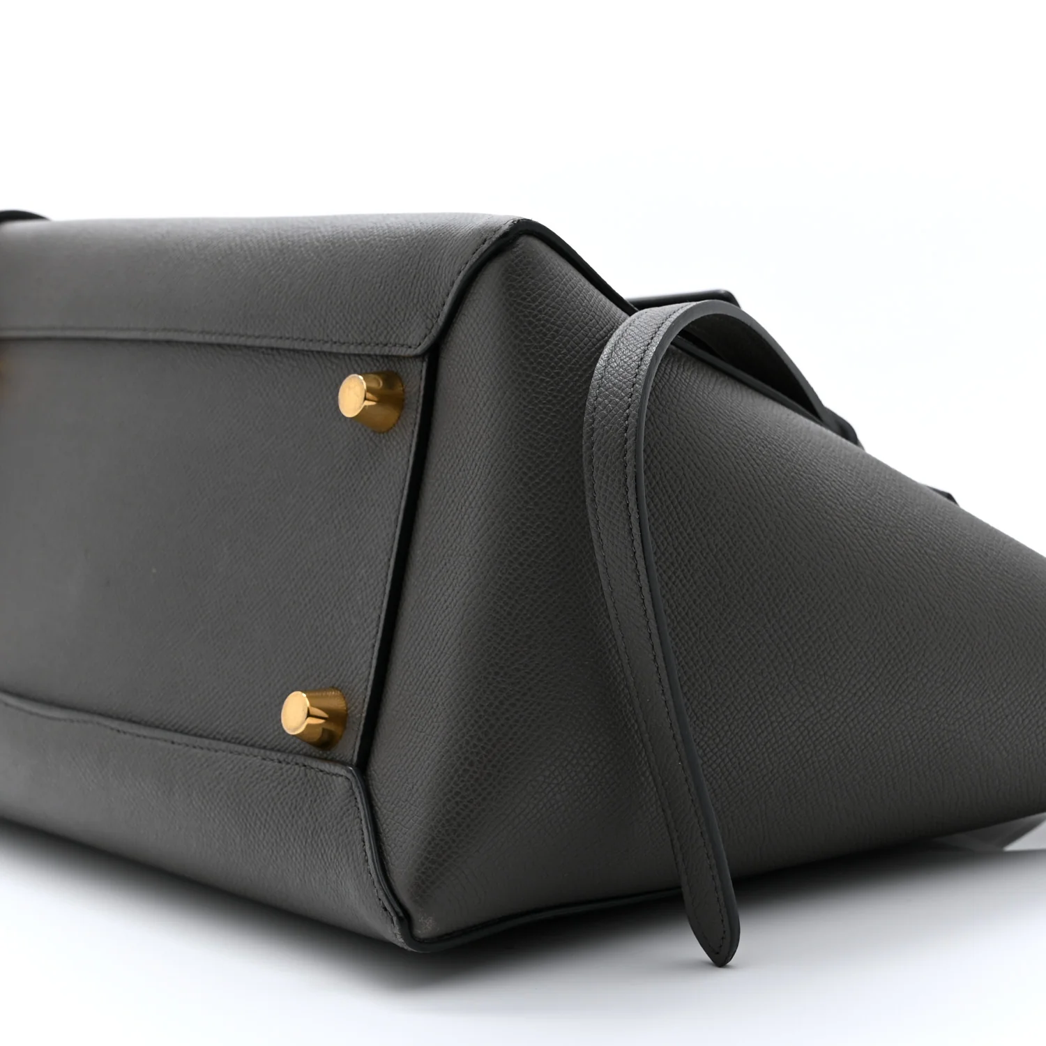 Grained Calfskin Mini Belt Bag Grey