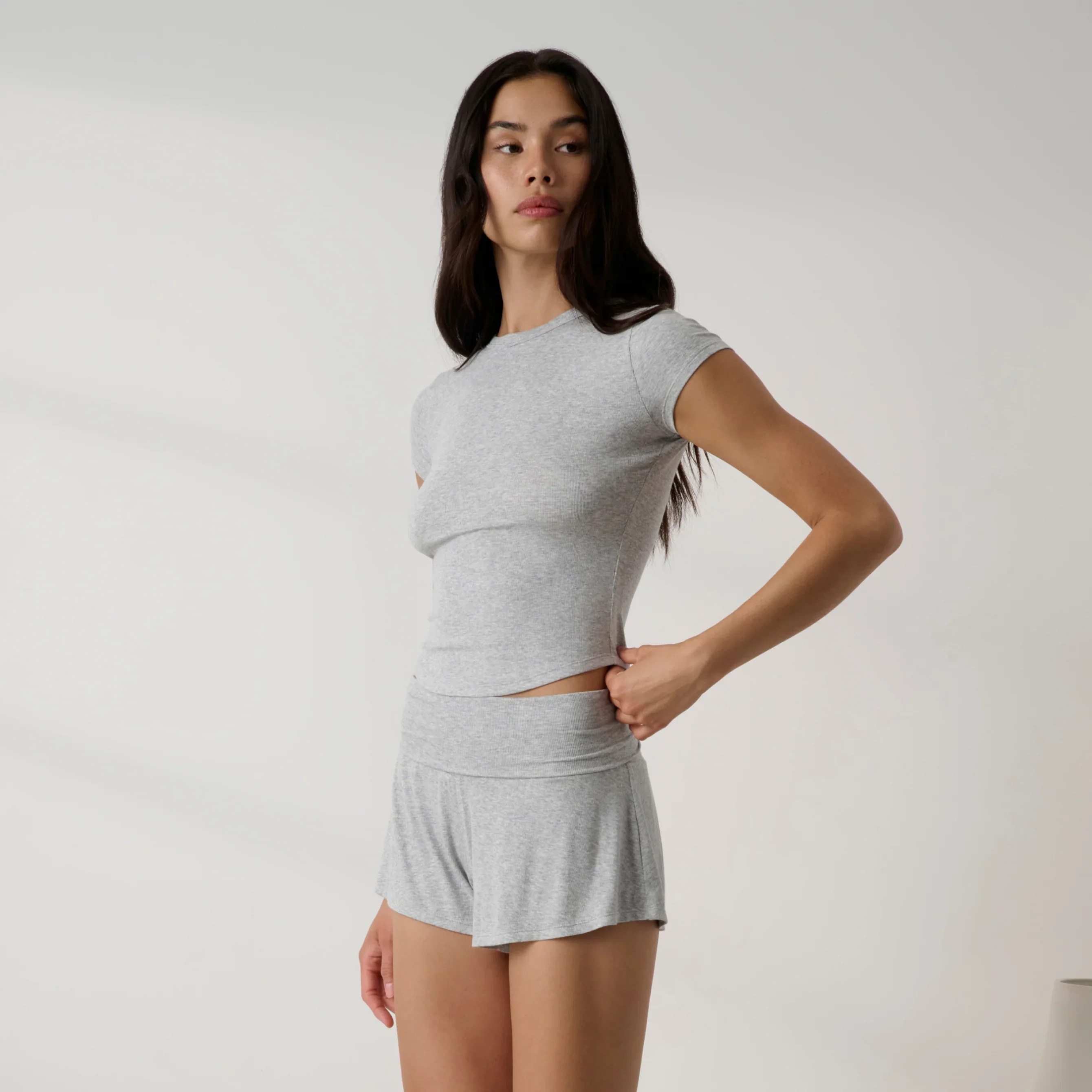 Soft Modal Rib Foldover Short