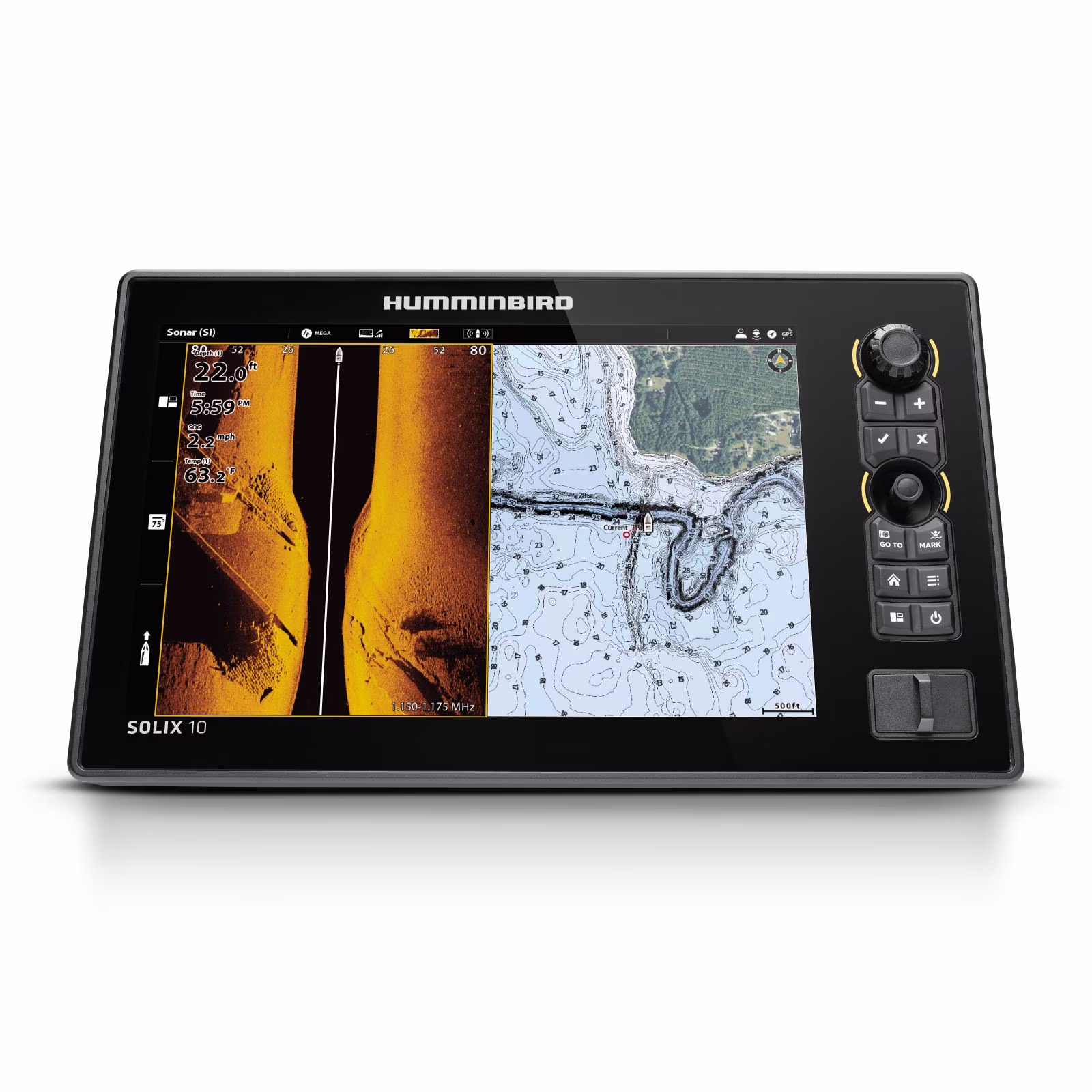 411530-1 SOLIX 10 CHIRP MEGA SI+ G3 Fish Finder(w/ Transducer)