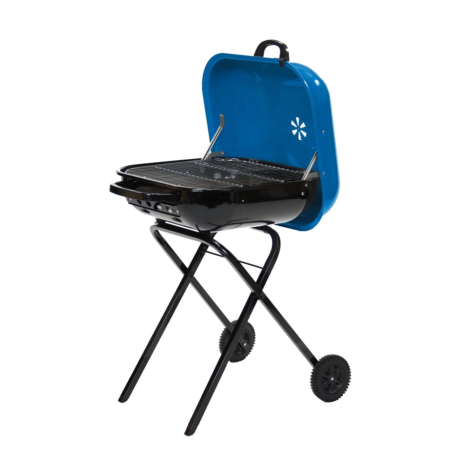 Walk-A-Bout Portable Charcoal Grill in Blue - Image 5