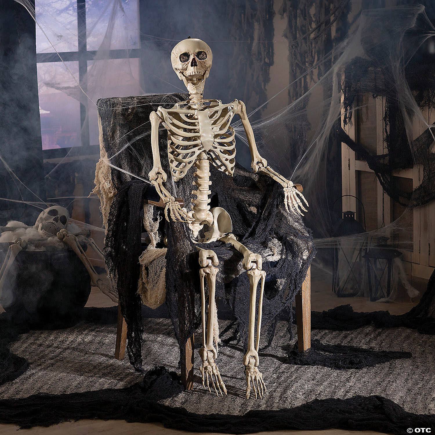 5 ft Life-Size Posable Skeleton Halloween Decoration