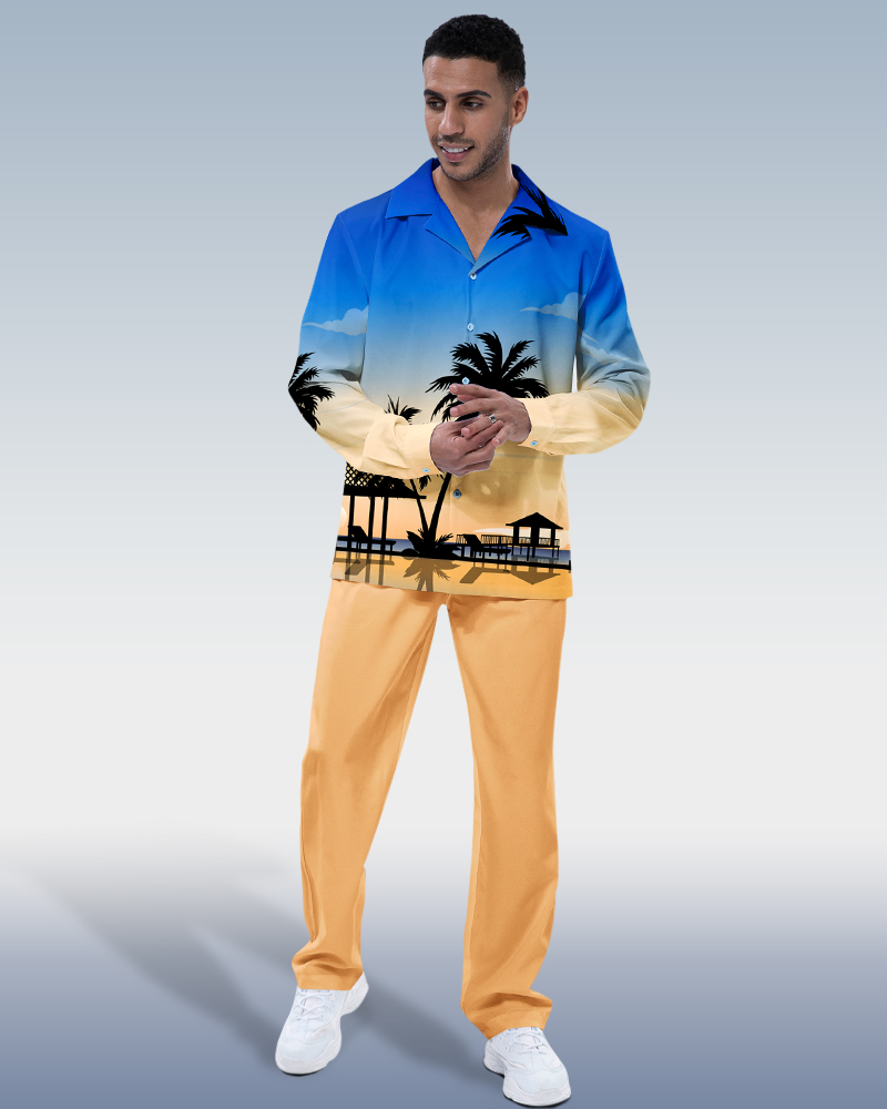 Combinaison hawaïenne à manches longues pour homme Suitmens