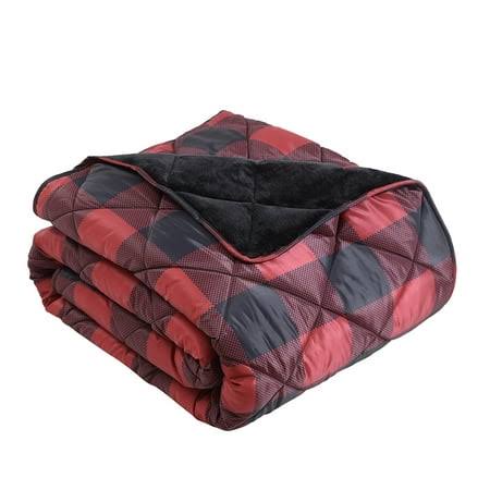 Coleman Outdoor and Indoor Red and Black Blanket for All Age, Cozy, Warm, Water Repellent, Eazy Care, Size: 84 x 96