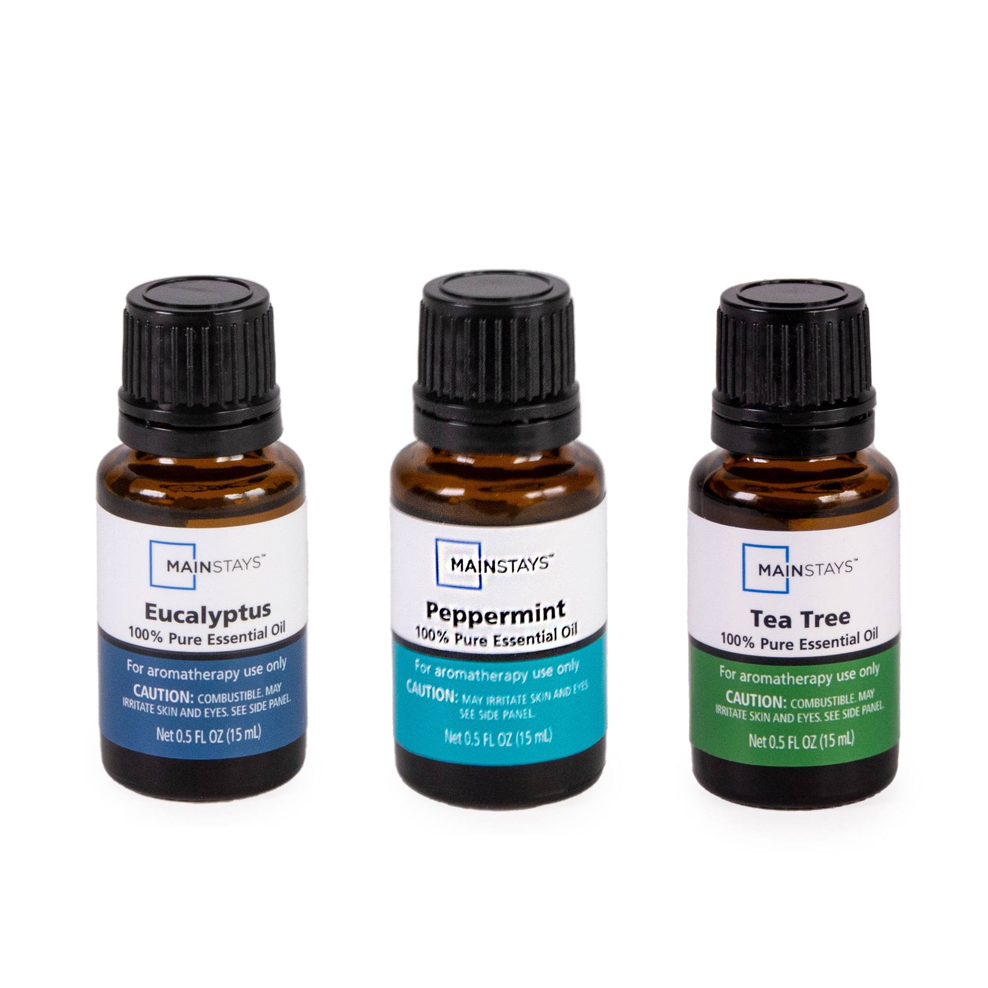 Mainstays Eucalyptus, Peppermint & Tea Tree Essential Oil Gift Set - 15 ml