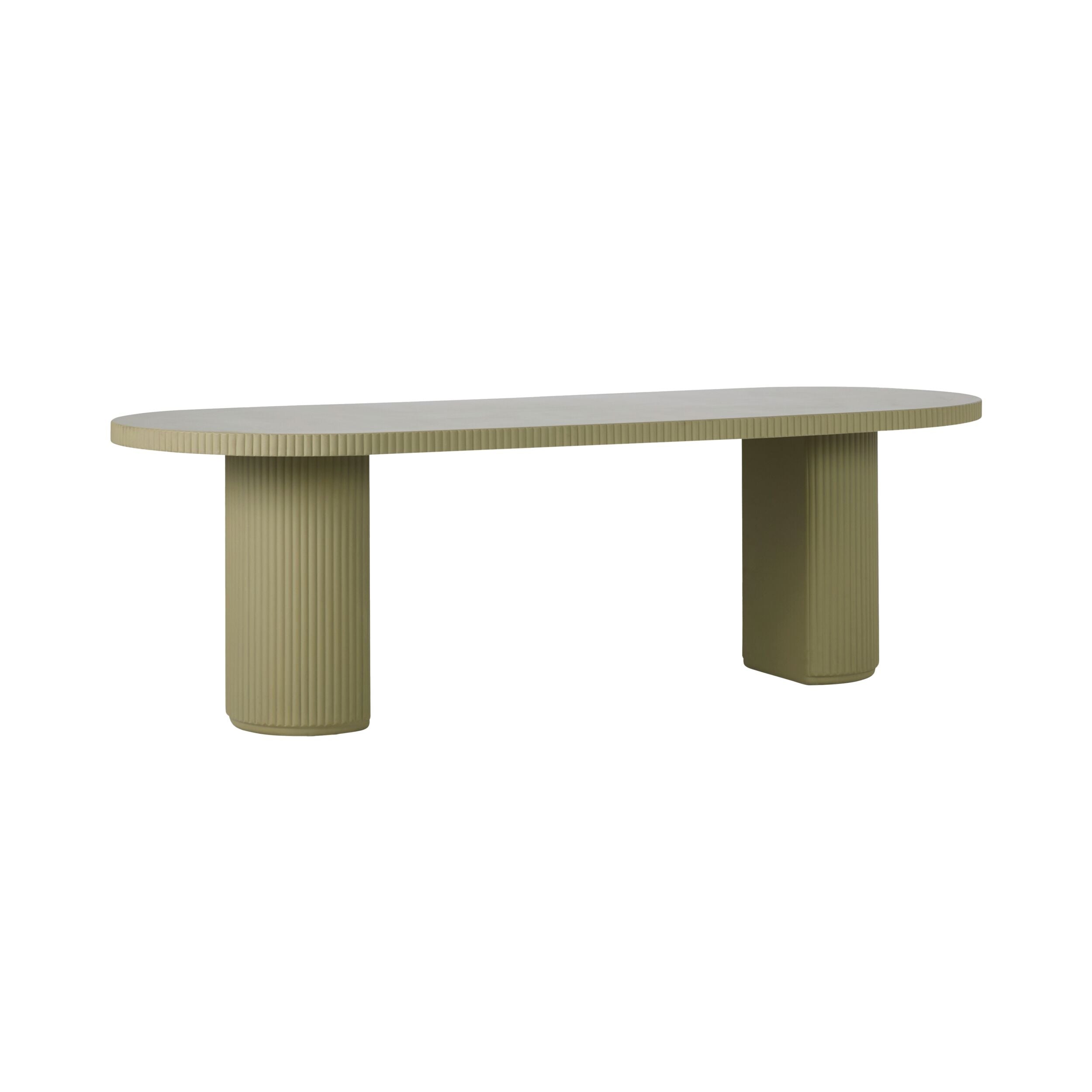 Ravello Ripple Dining Table 240cm Olive