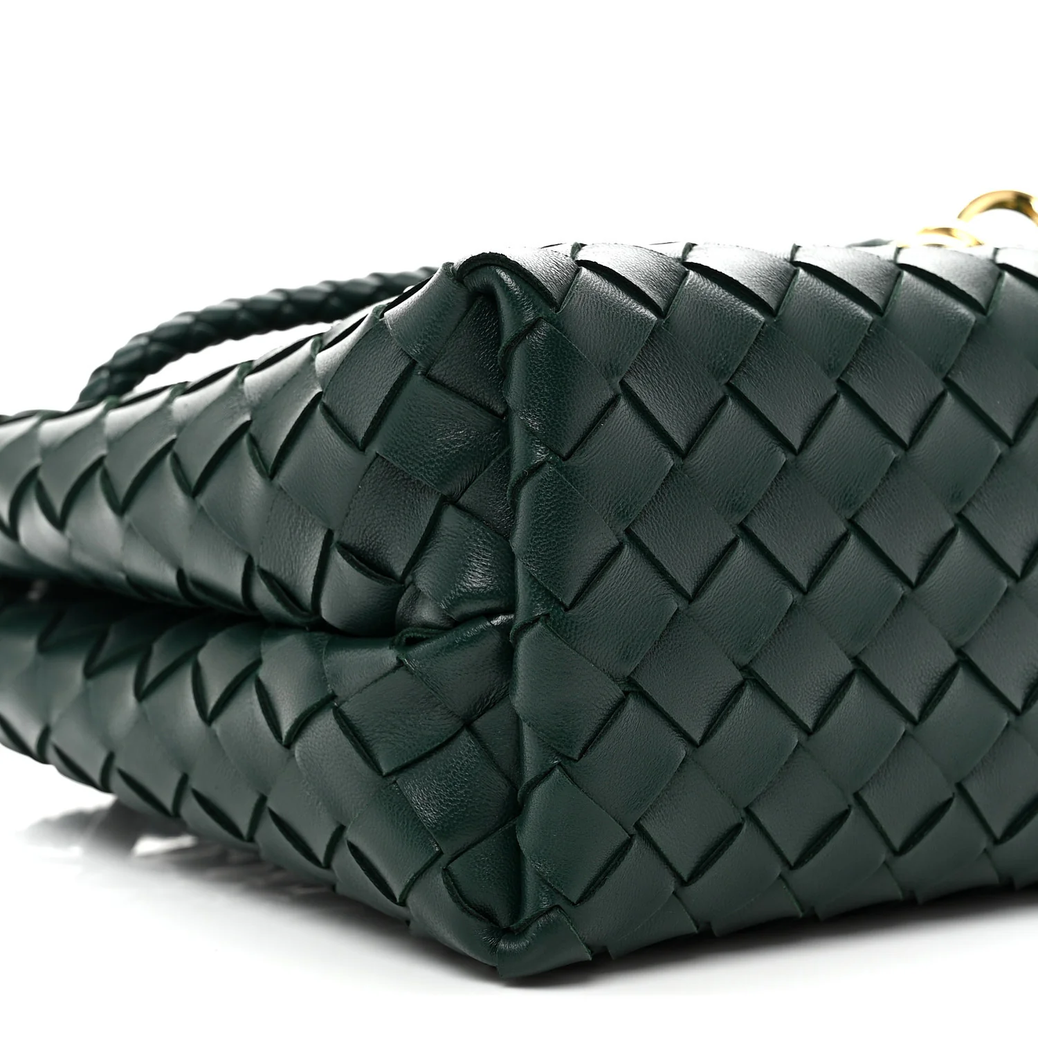 Nappa Intrecciato Small Andiamo Shoulder Bag Emerald Green