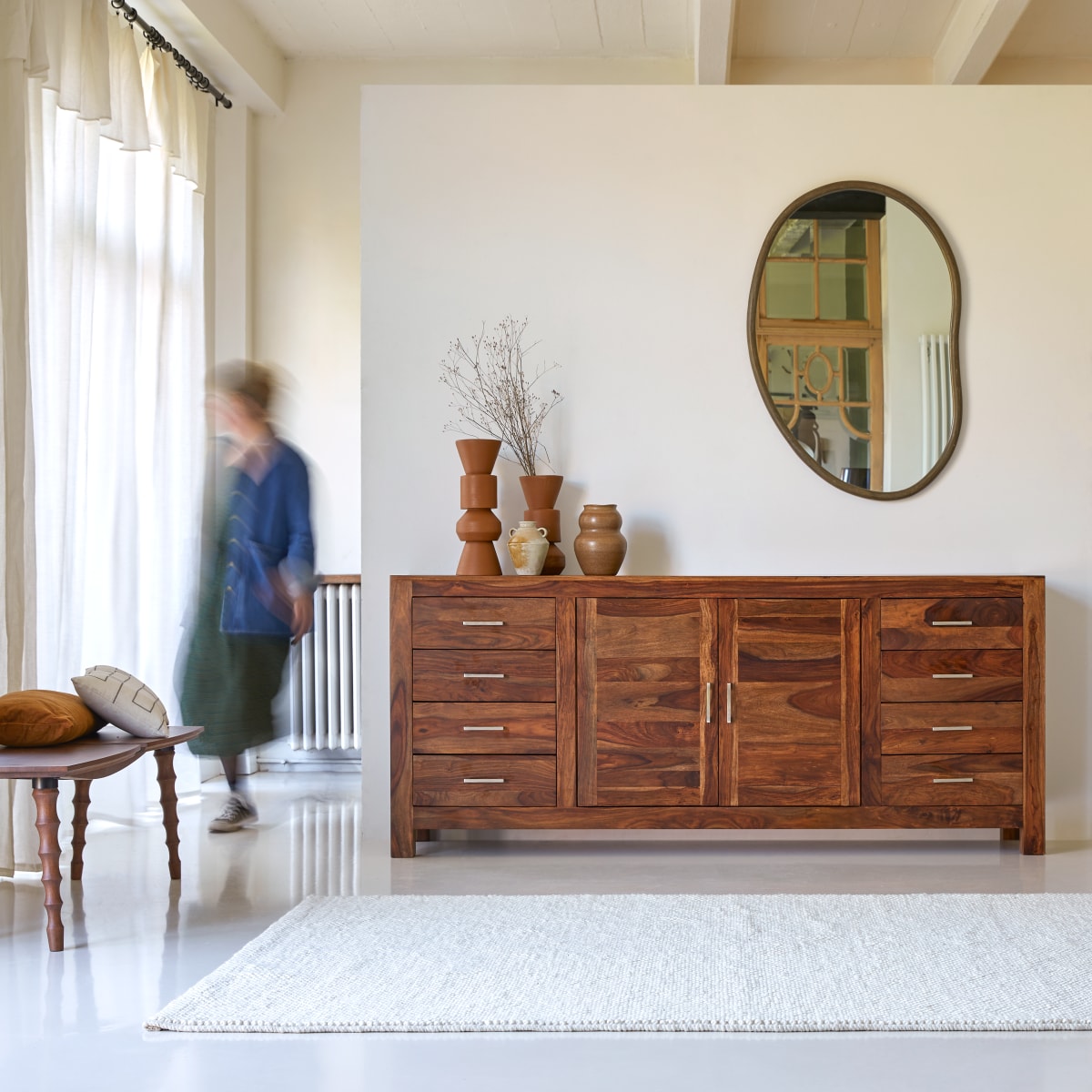 Tikamoon - Mezzo - Massief palissander buffet 205 cm