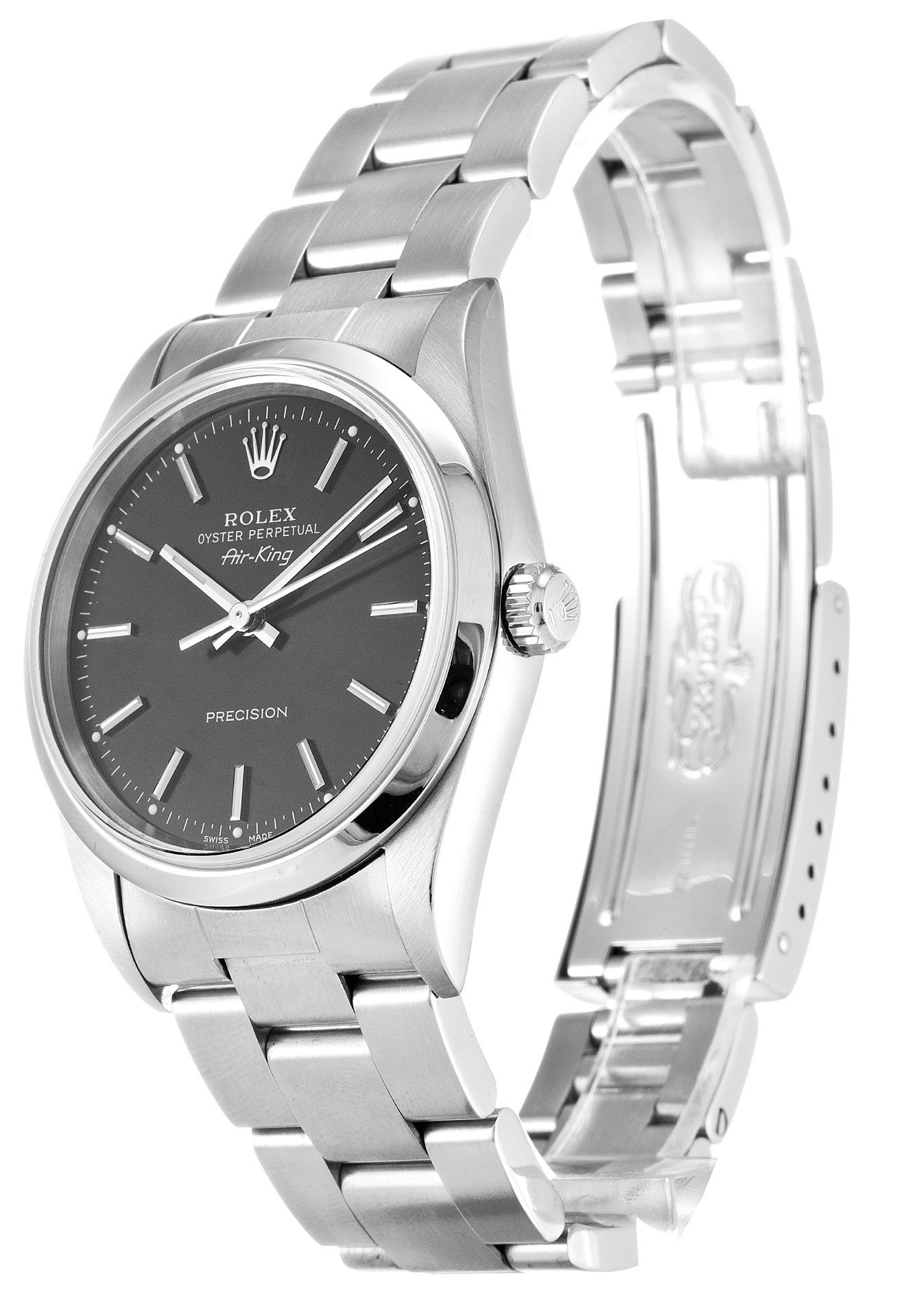 [super clone]Rolex Air-King 34mm Black Dial 14000