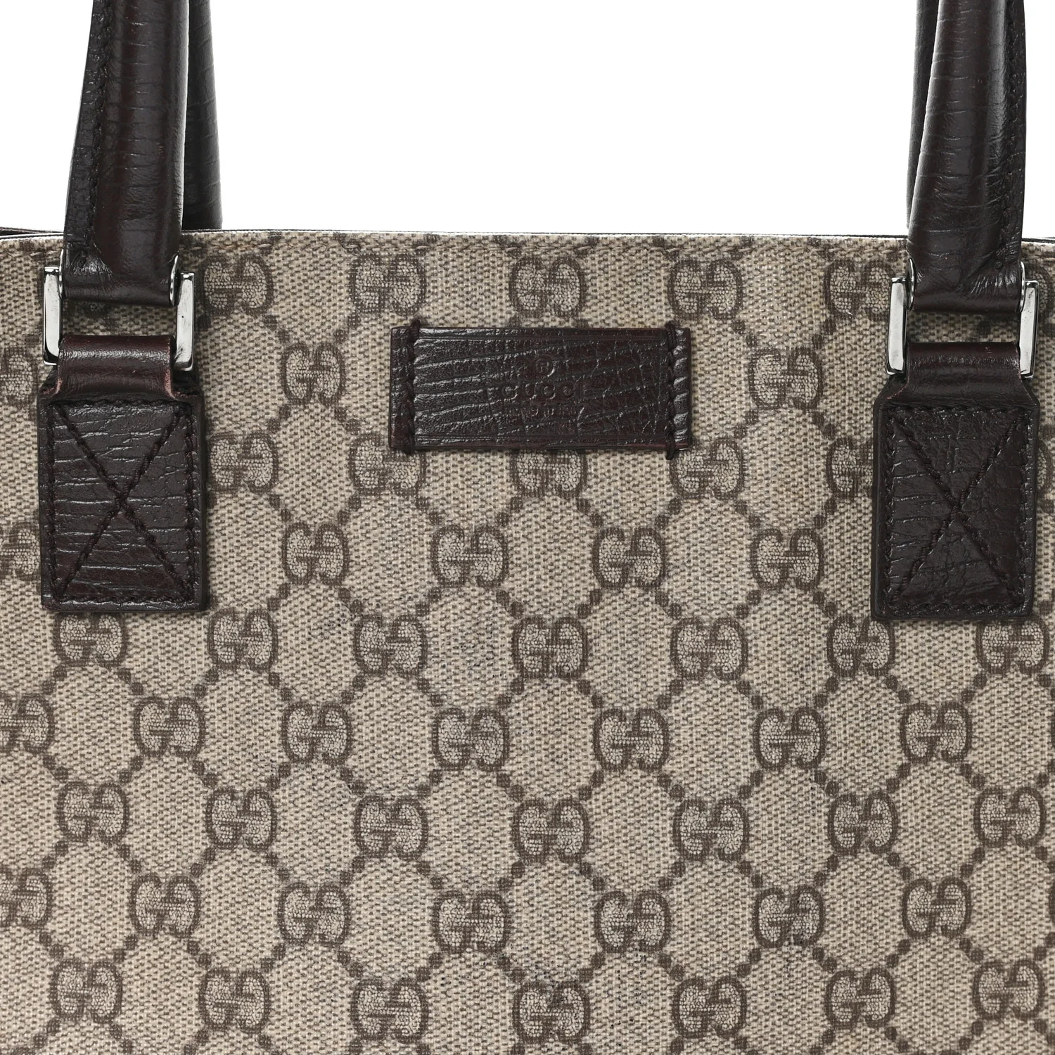 GG Plus Monogram Small Vertical Tote Dark Brown