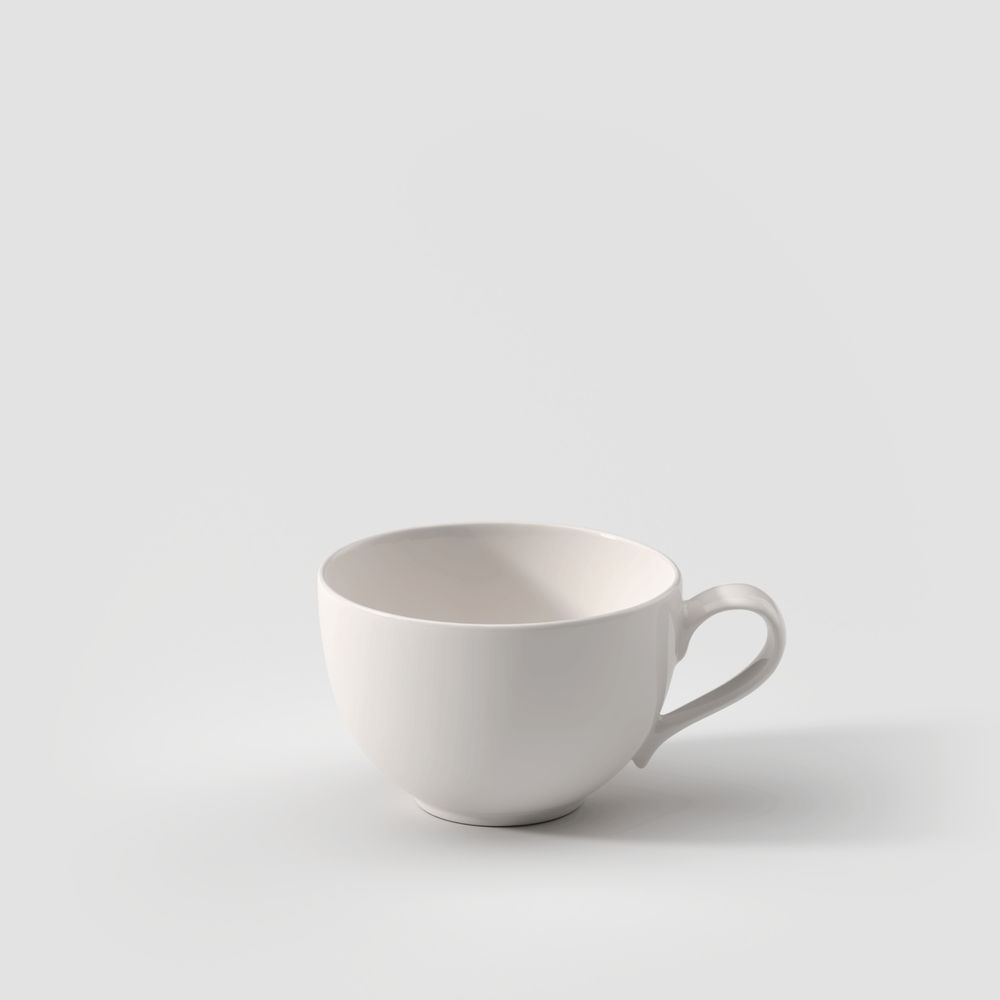 New Cottage Coffee cup - White, 5.1 oz, Premium Porcelain