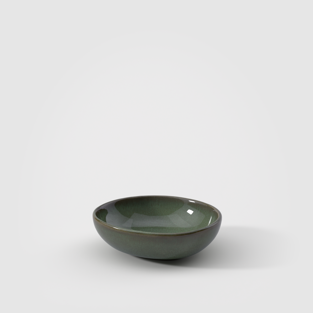 Lave Dipping bowl - Green, 2.1 oz, stoneware